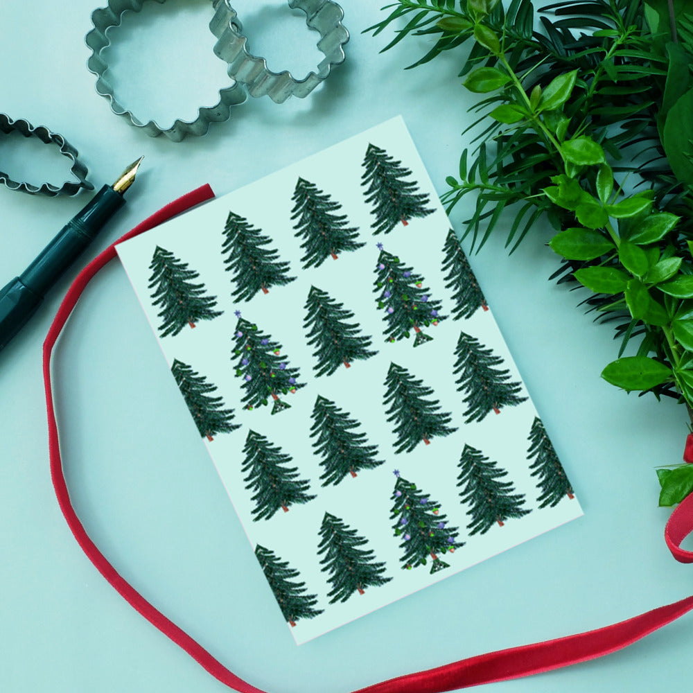 viele Bäume auf grün bunt