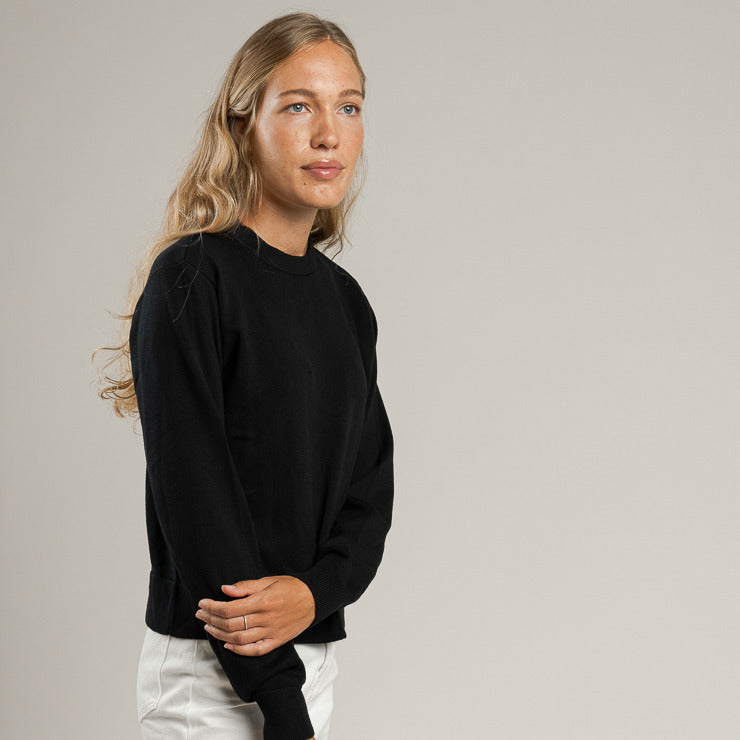 MELAWEAR Damen Feinstrick-Pullover "VITI" Schwarz M