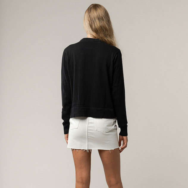MELAWEAR Damen Feinstrickpullover VITI Schwarz