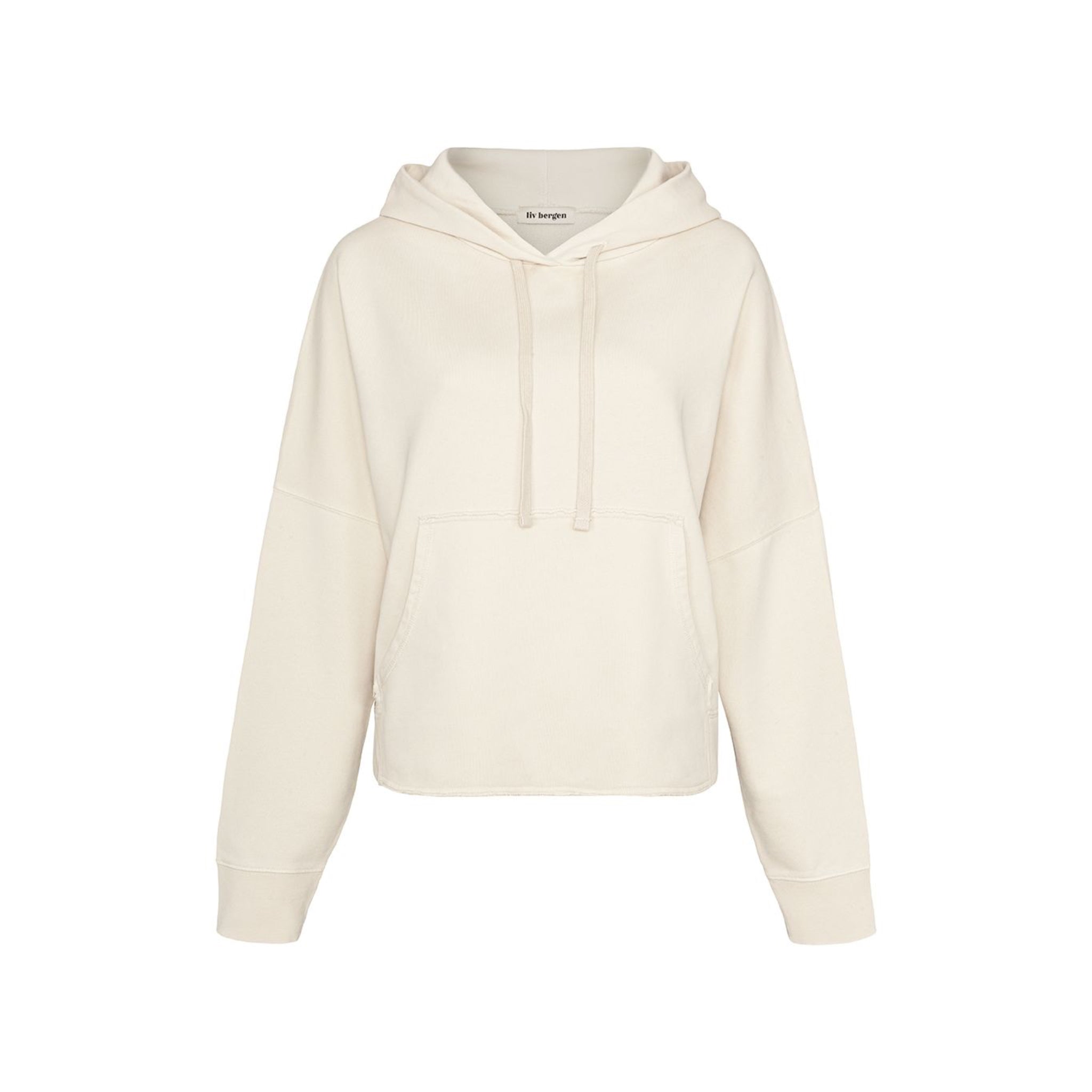 liv bergen Hoodie cropped "100% Organic Cotton" Buttercream