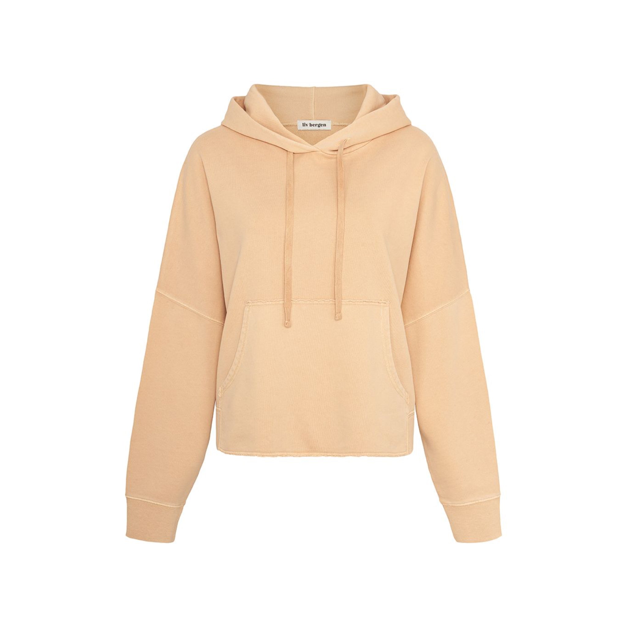 liv bergen Hoodie cropped "100% Organic Cotton" Powder