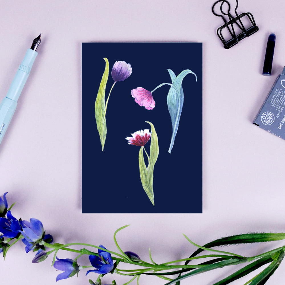 wonder of today Postkarte 3 Tulpen DIN A6