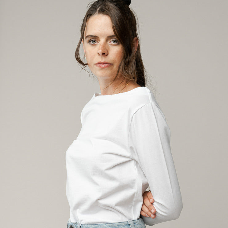 MELAWEAR Damen Langarmshirt "ZARINA" Weiß