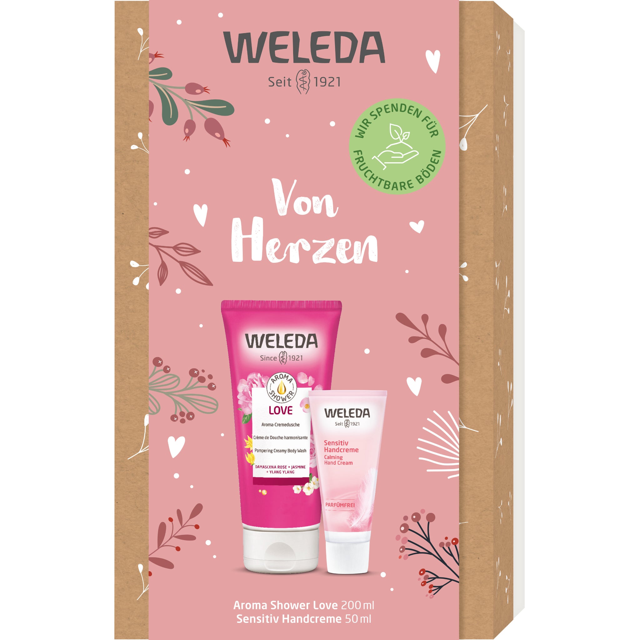 Weleda Geschenkset "Love & Sensitiv" 1 x 200 ml + 1 x 50 ml