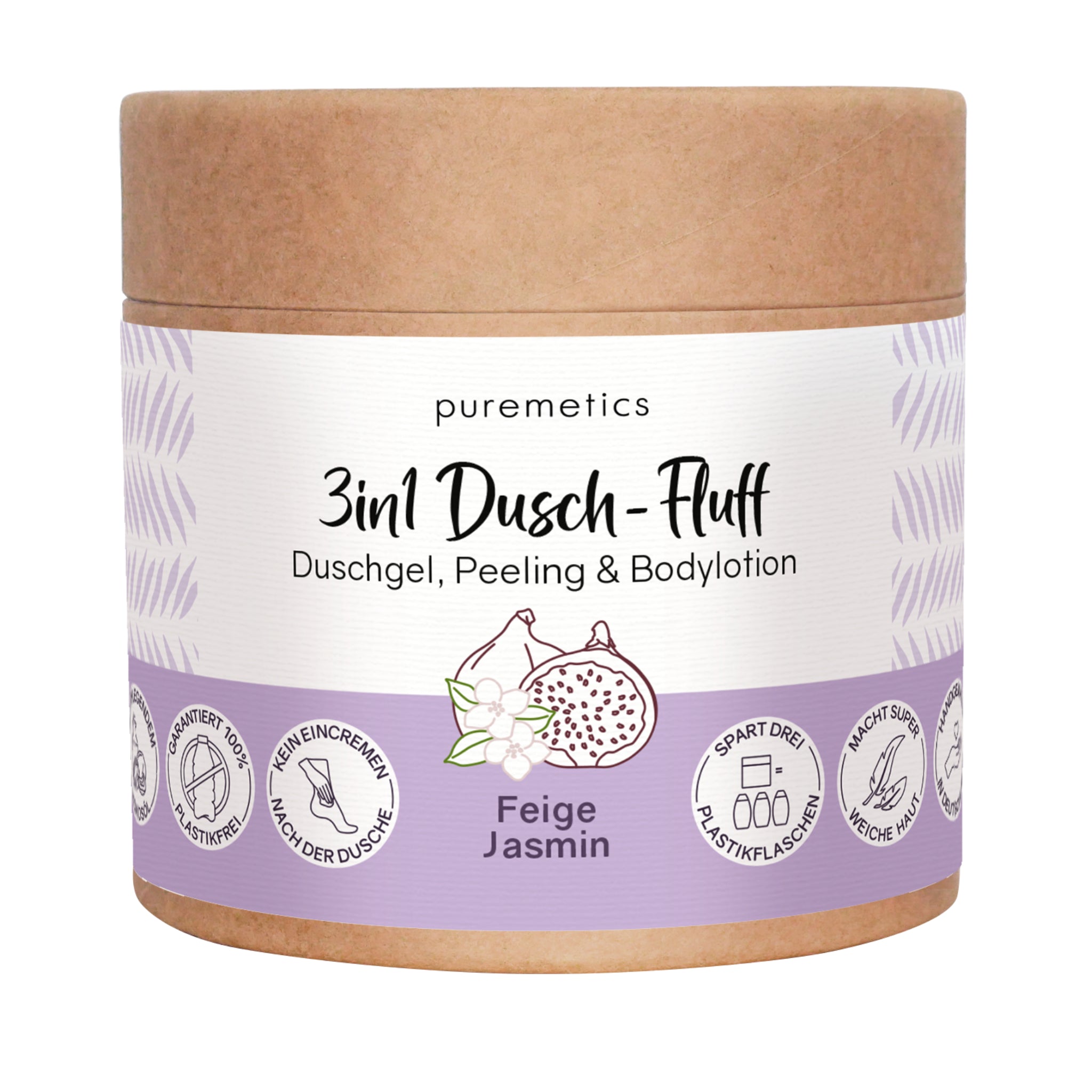 puremetics 3in1 Dusch-Fluff "Feige Jasmin" 250 g