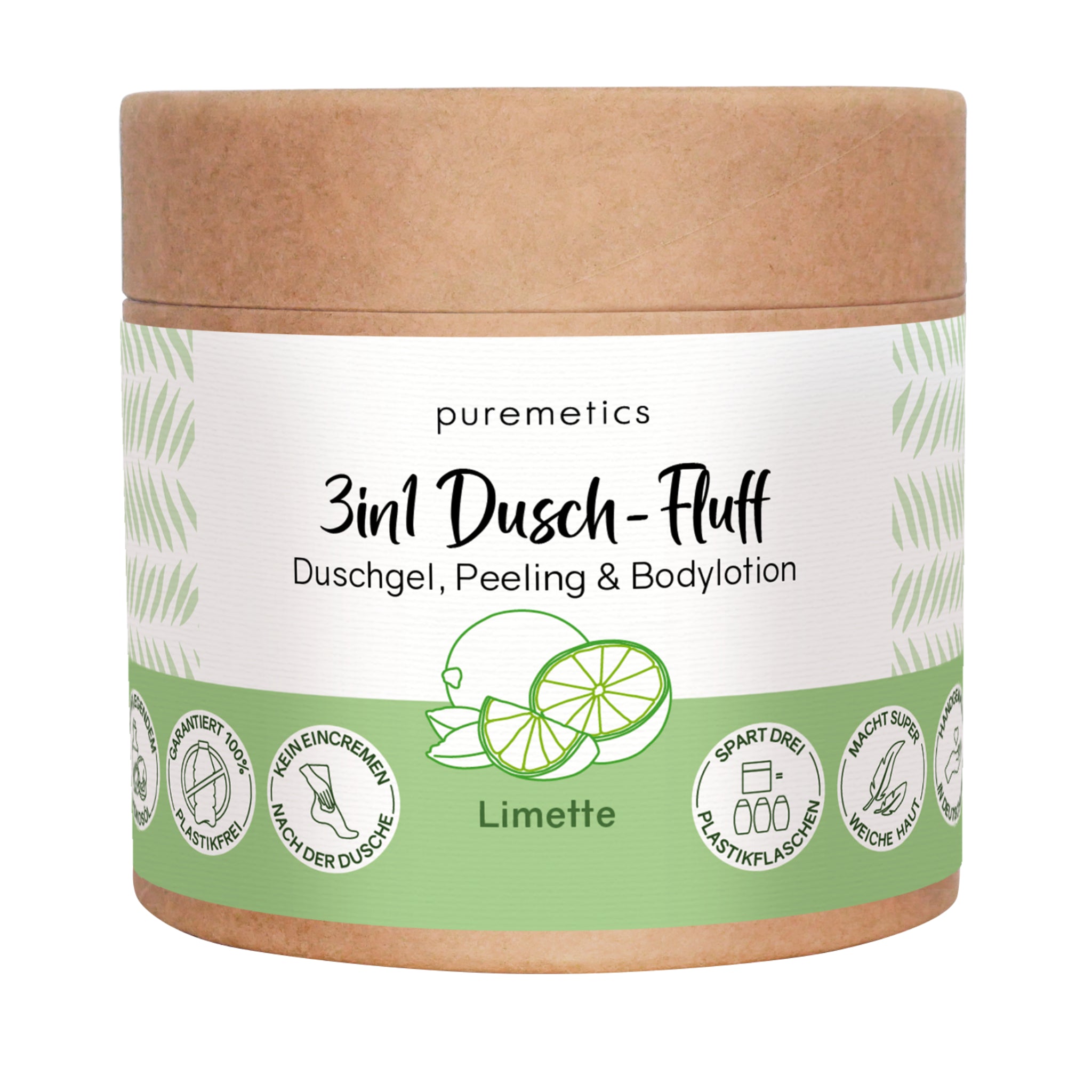 puremetics 3in1 Dusch-Fluff "Limette" 250 g