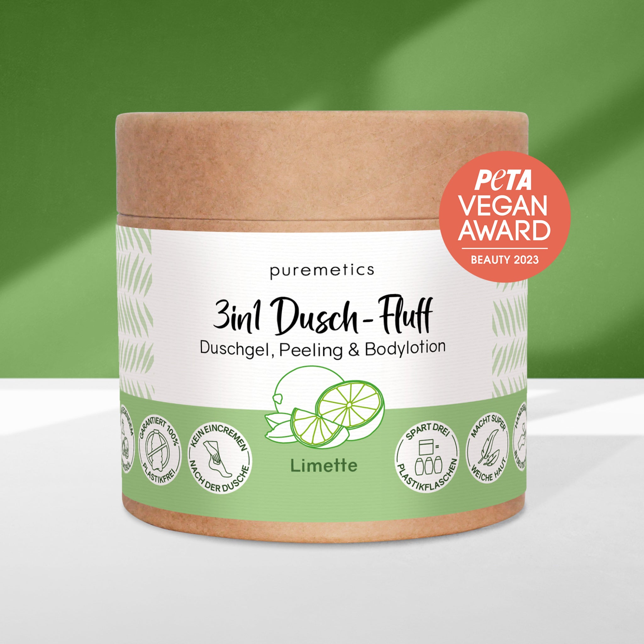 puremetics 3in1 Dusch-Fluff "Limette" 250 g