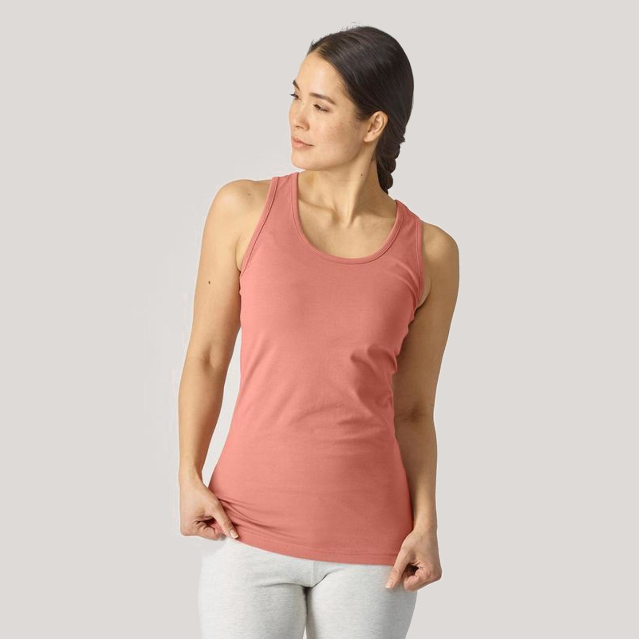 Lotuscrafts Organic Womens Racerback Tank Top Whitered Rose