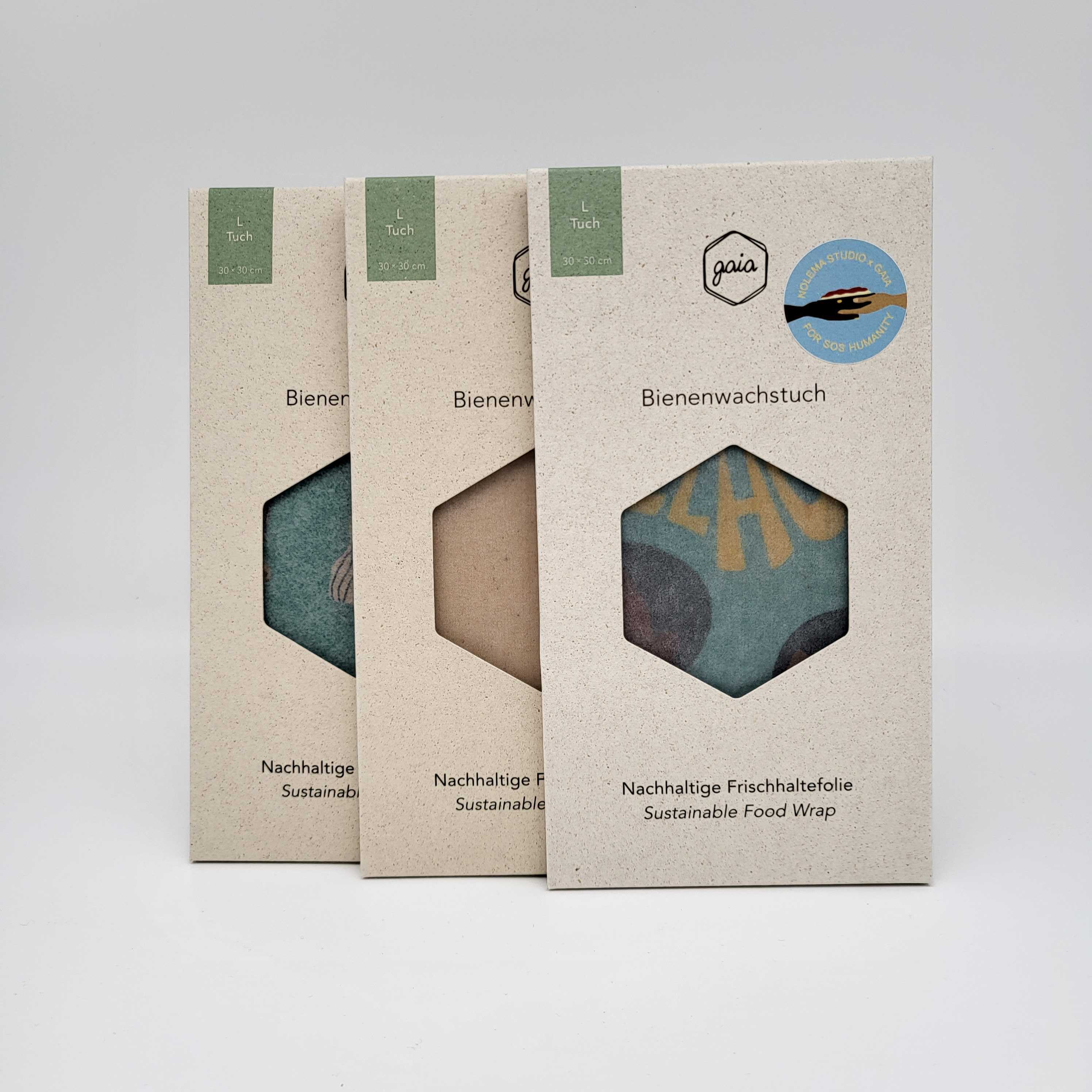 Gaia Bienenwachstuch - Größe L