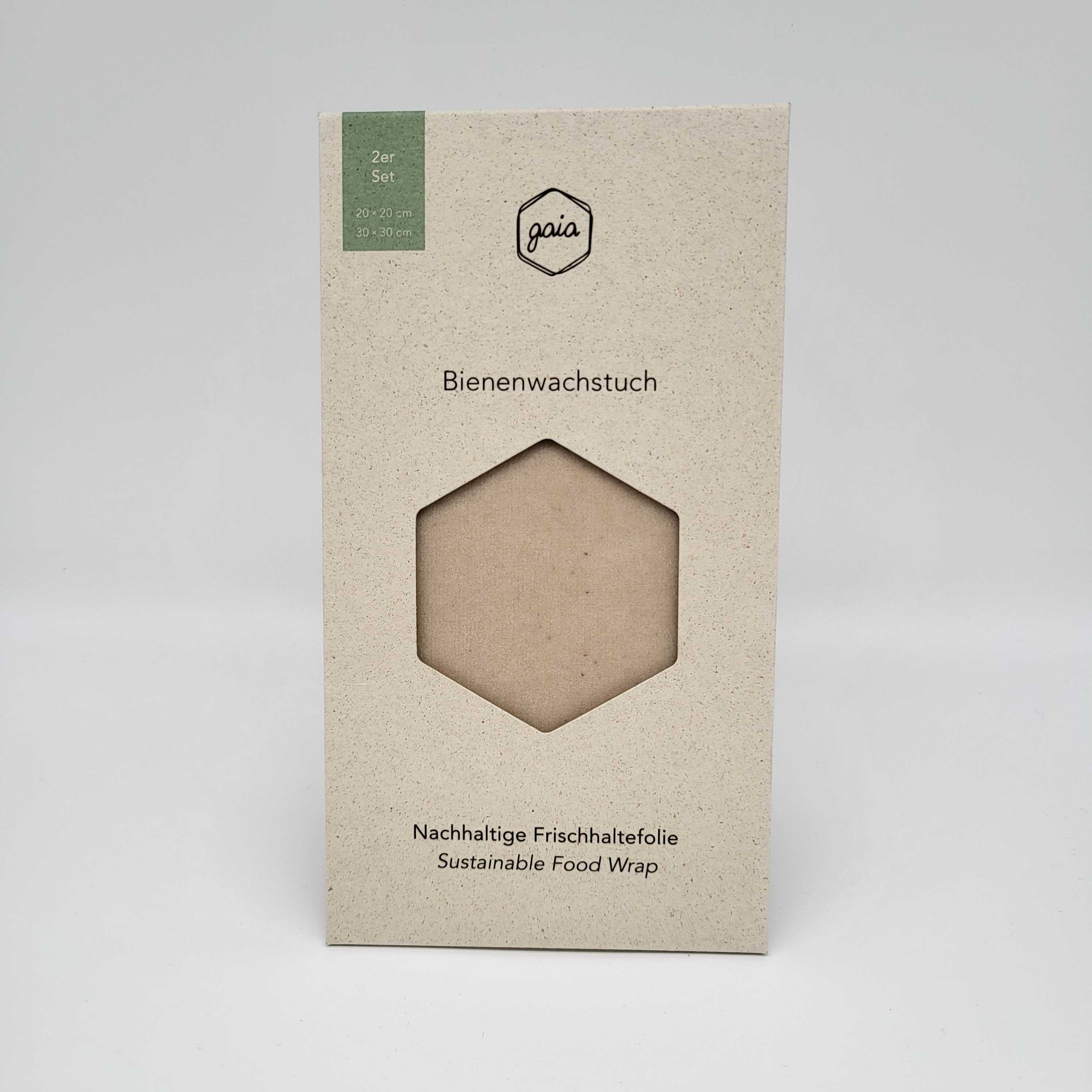 Gaia Bienenwachstuch 2er Set (M-L)