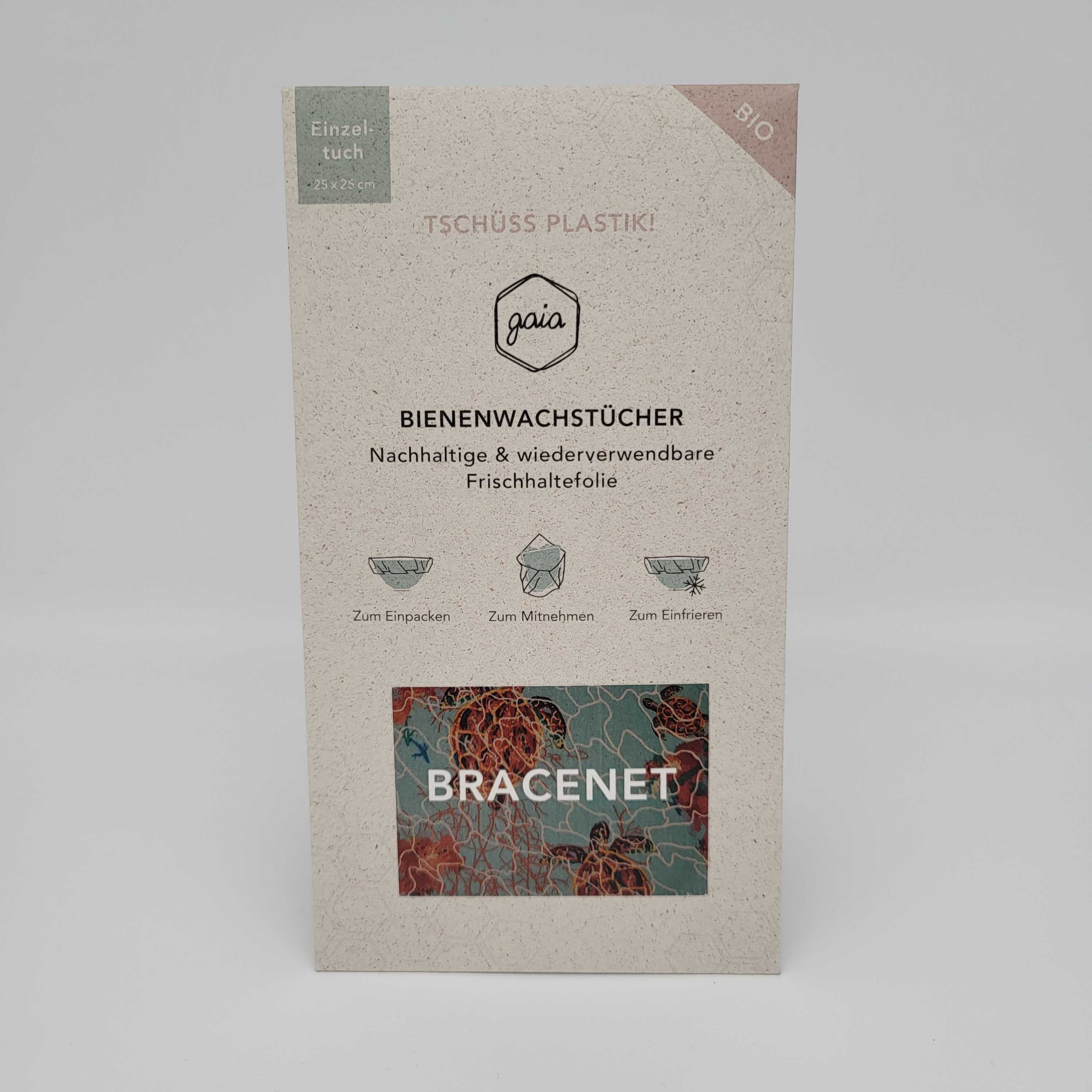 Gaia Bio Bienenwachstuch - EINZELTUCH (25 x 25 cm)