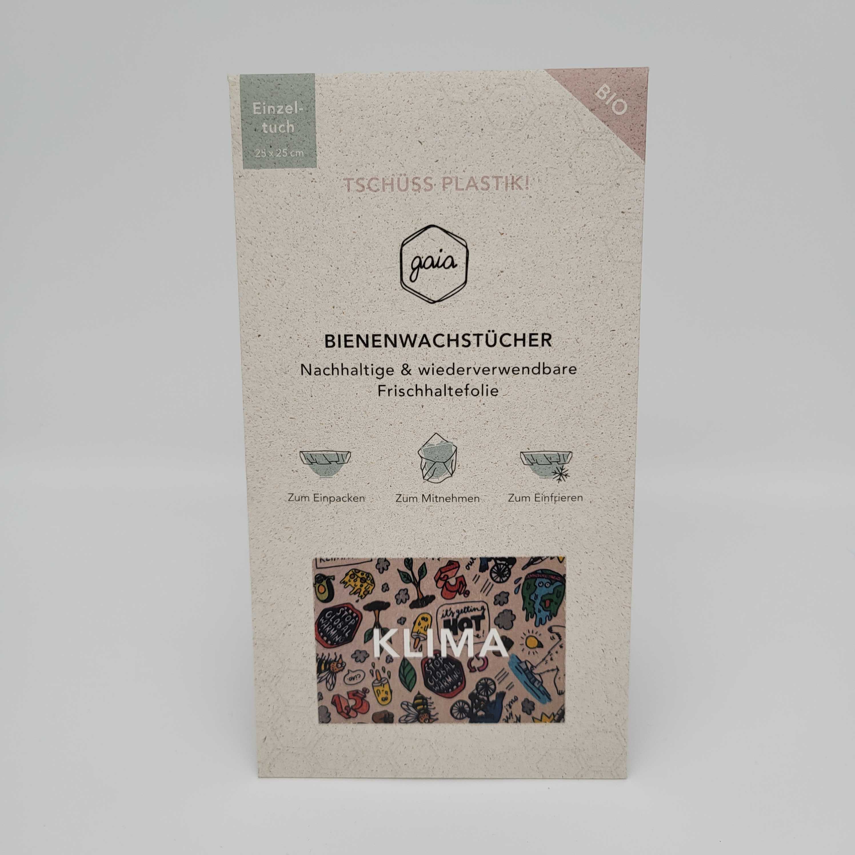 Gaia Bio Bienenwachstuch - EINZELTUCH (25 x 25 cm)