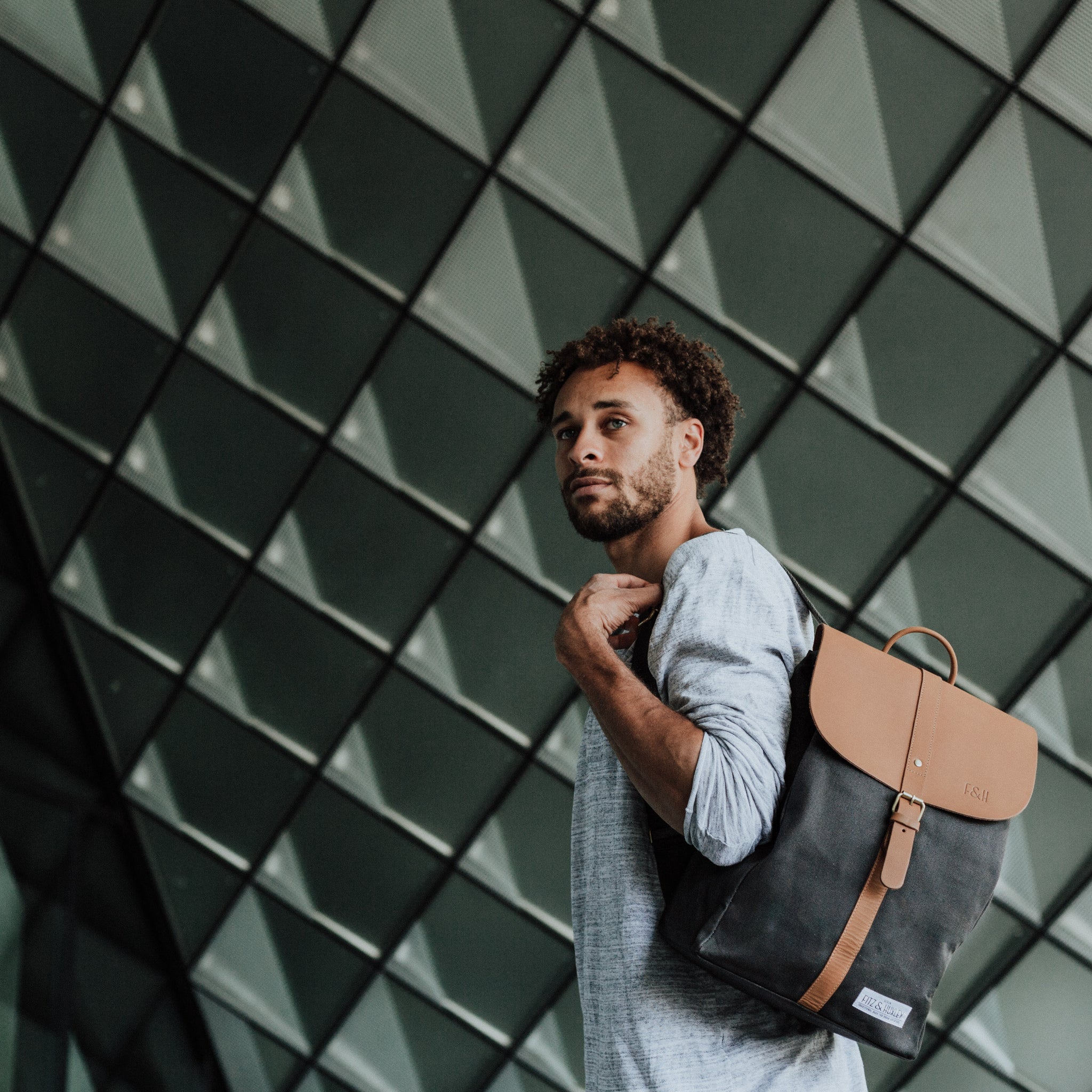 Fitz & Huxley Rucksack "SOLSTICE" Big grey