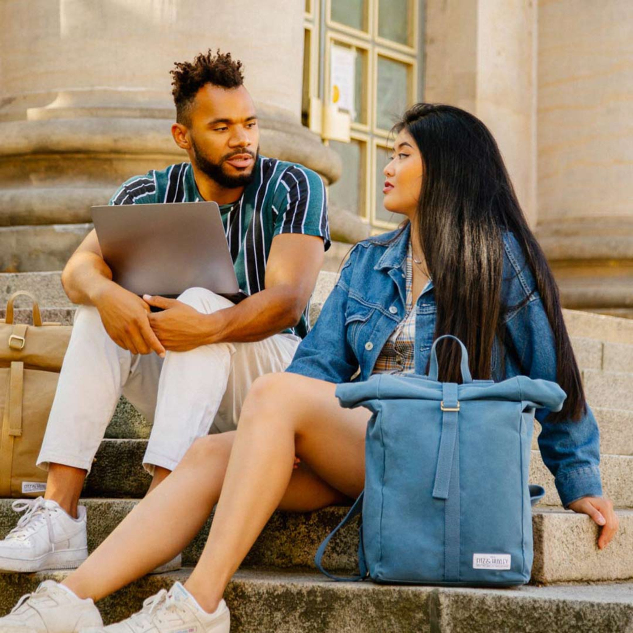Fitz & Huxley Rucksack "CONVEYOR" Jeans VEGAN