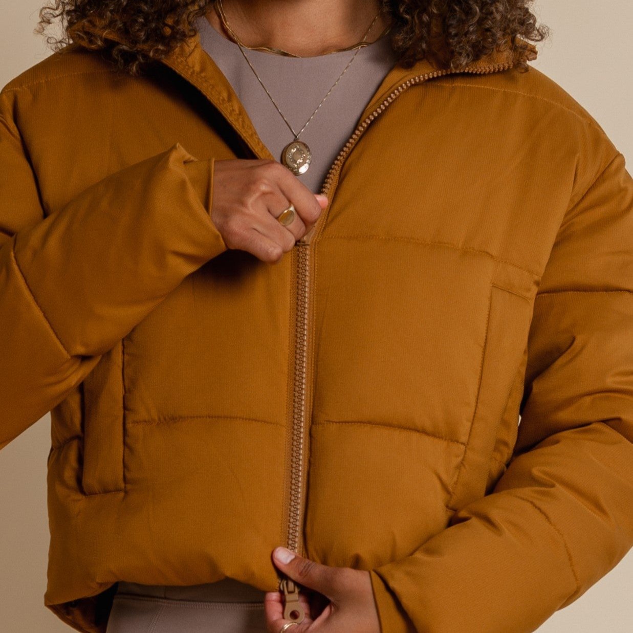 Girlfriend Collective Puffer Jacket "Cropped"