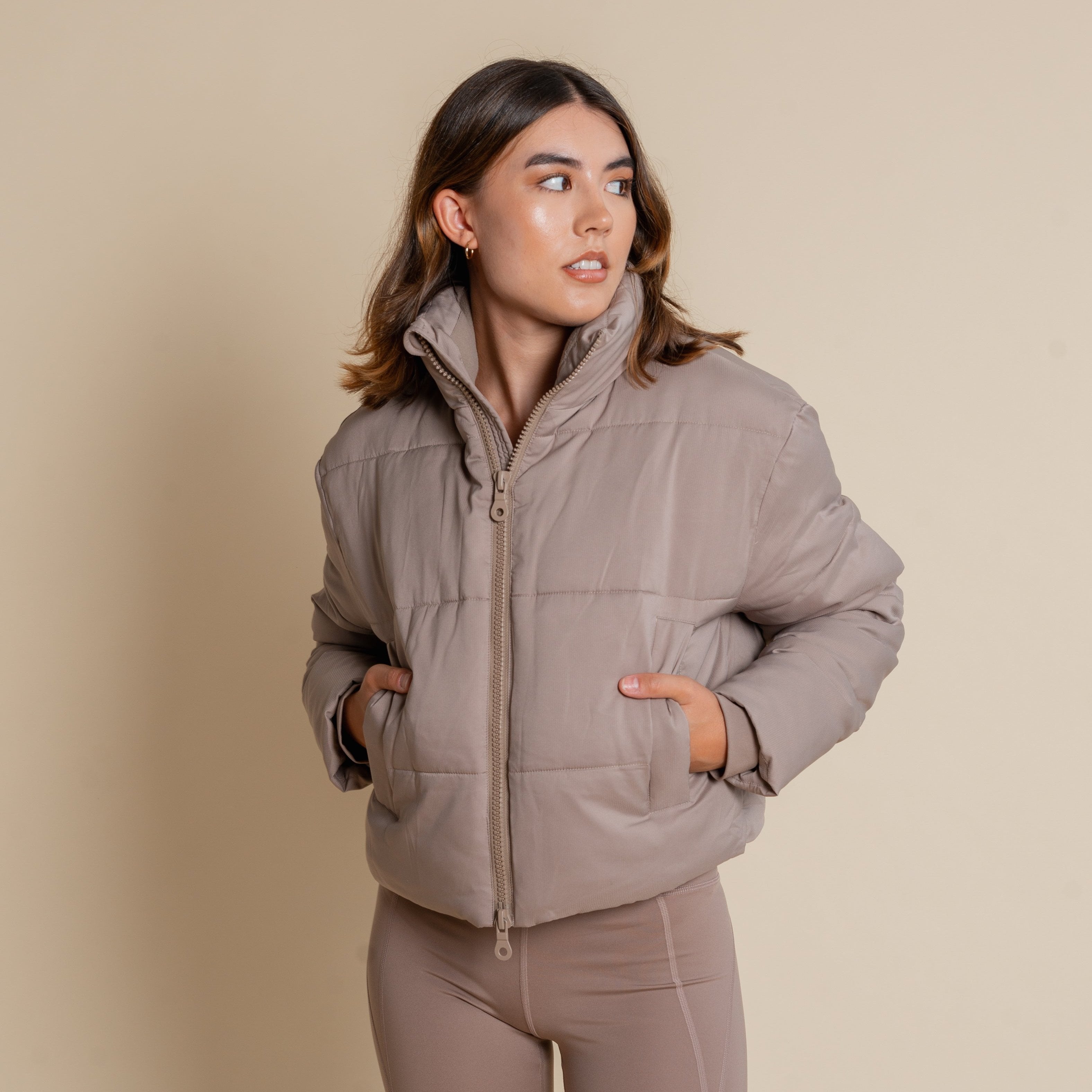 Girlfriend Collective Puffer Jacket "Cropped"