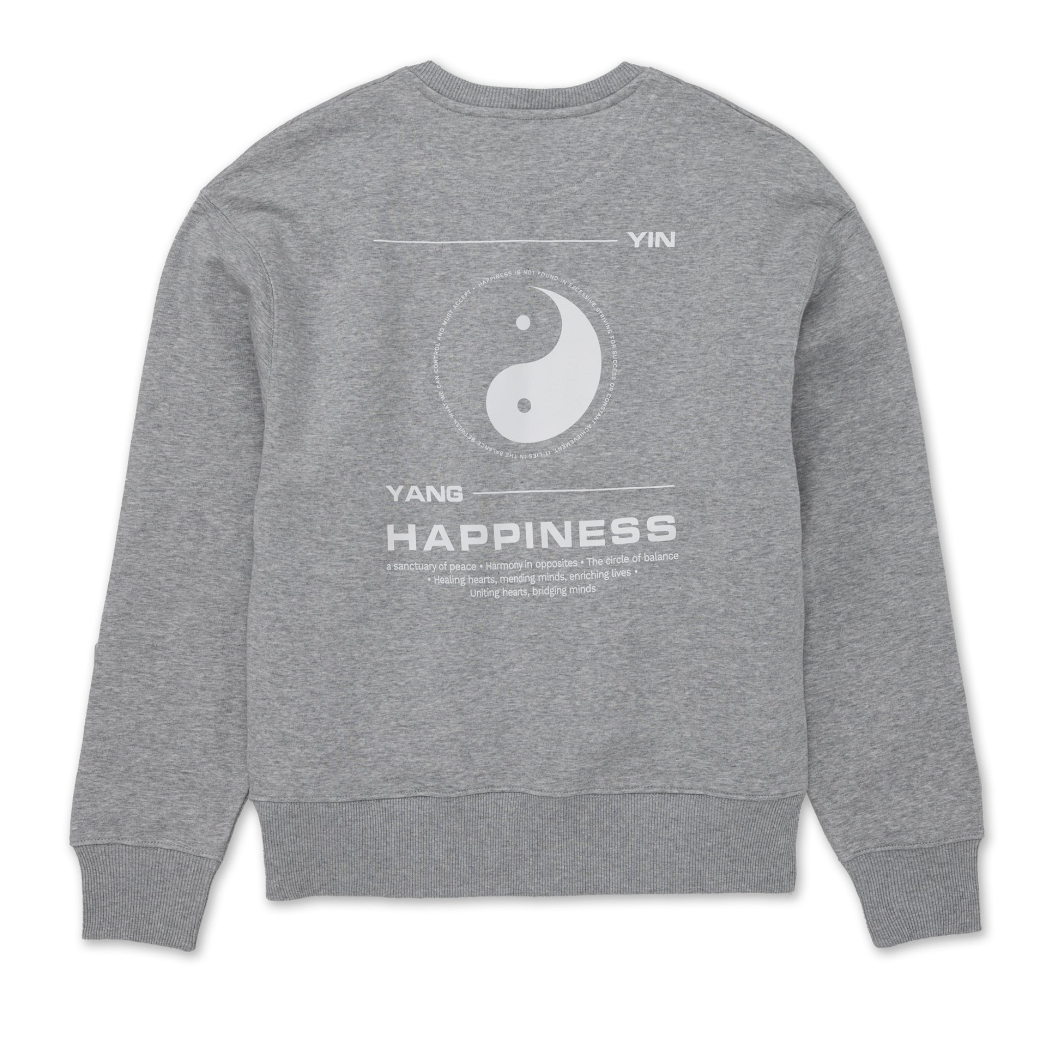 hey soho Sweater "Ying Yang" Grau