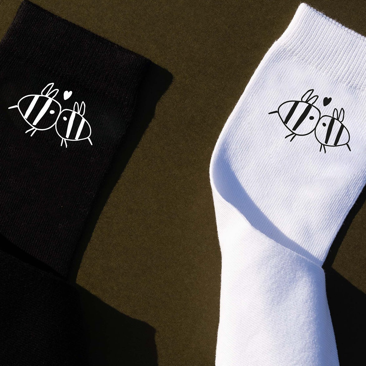 MARI&ANNE Socken Bienen schwarz