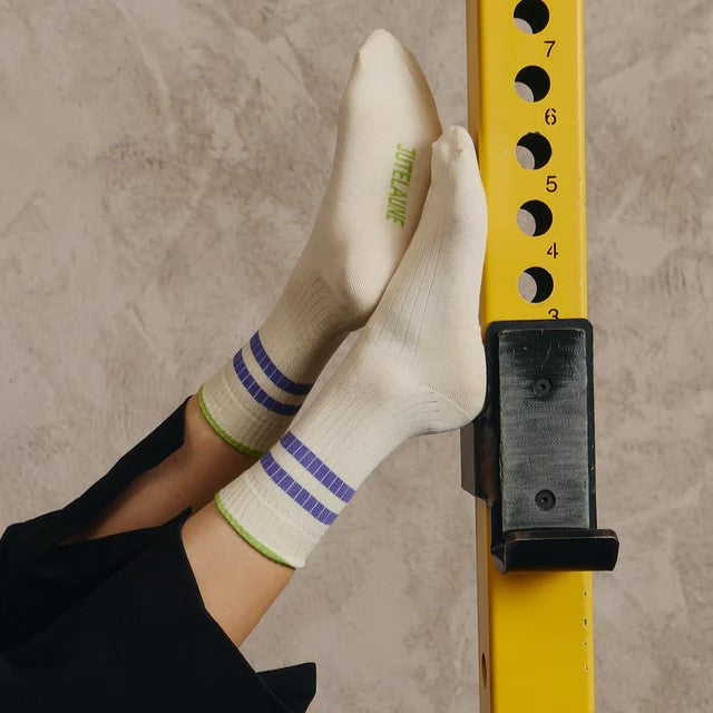 Jutelaune Socken "Stripe" Onesize Lila