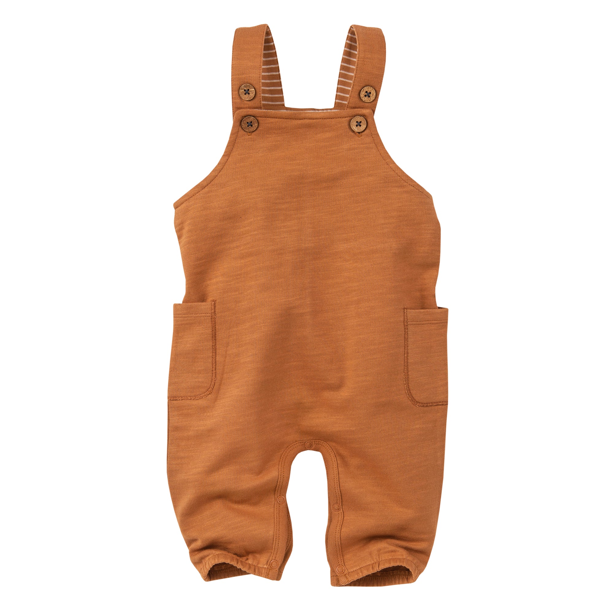 People Wear Organic Sweat-Latzhose GOTS Zimt