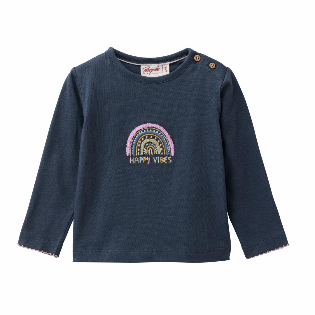 People Wear Organic Langarm-Shirt GOTS Indigoblau