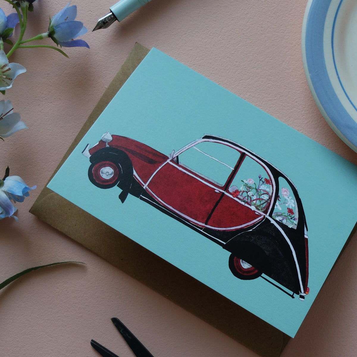 wonder of today Grußkarte mit Umschlag 2CV Geburtstag DIN A6