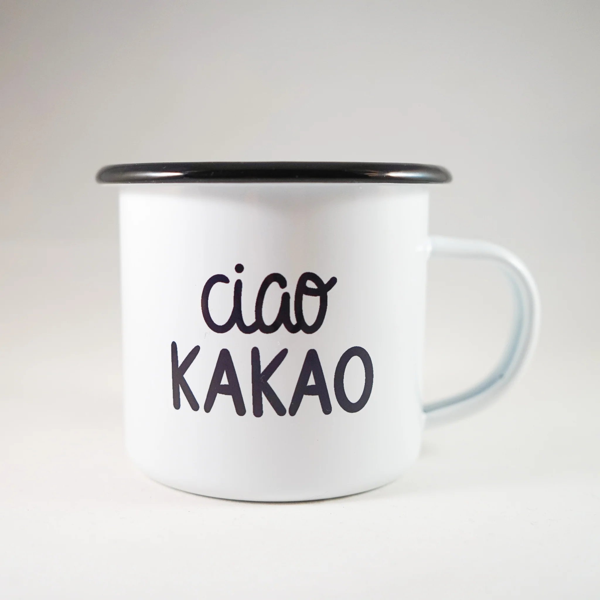 OhRuby Emaille Tasse "ciao KAKAO"