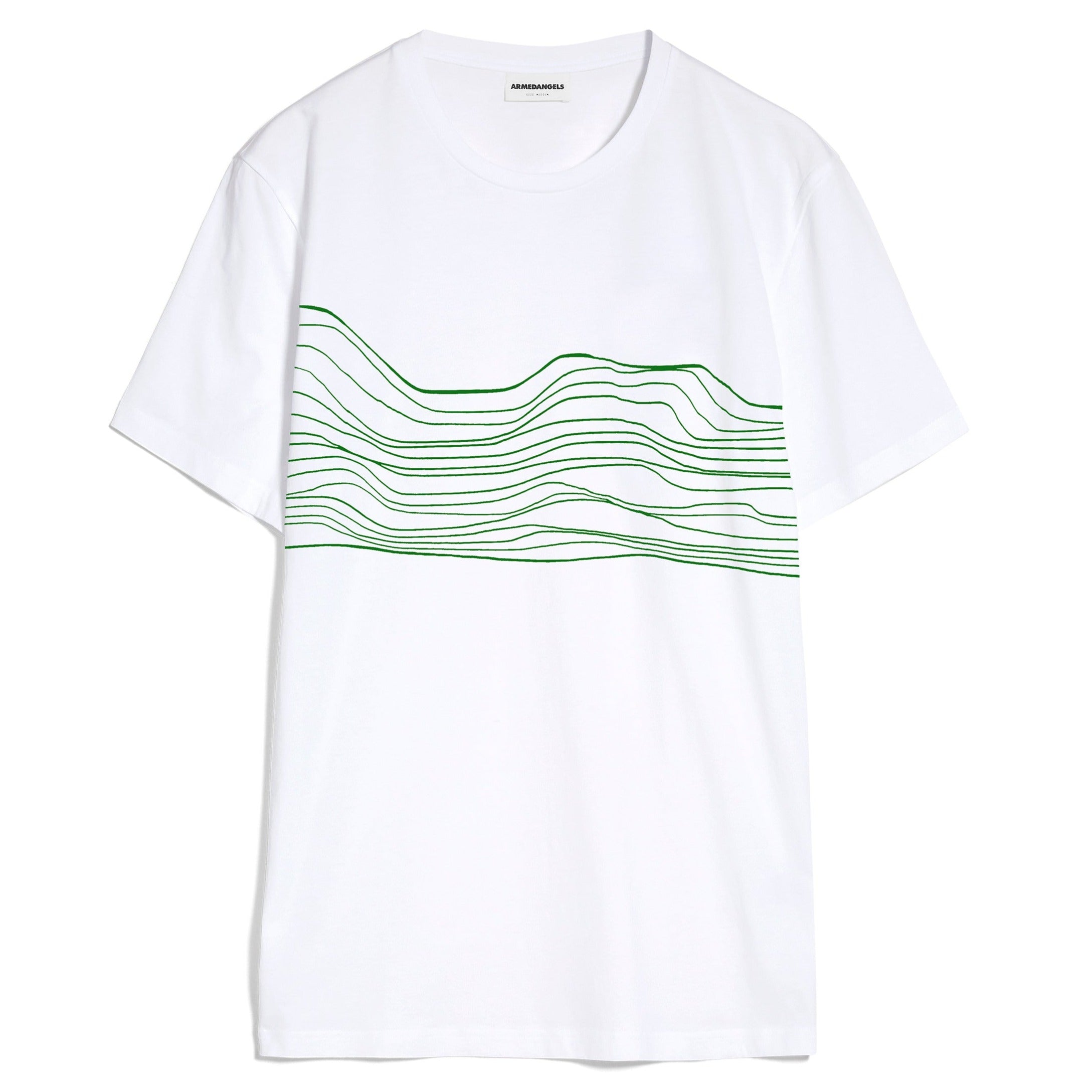 ARMEDANGELS T-Shirt "JAAMES SOUND WAVES" White