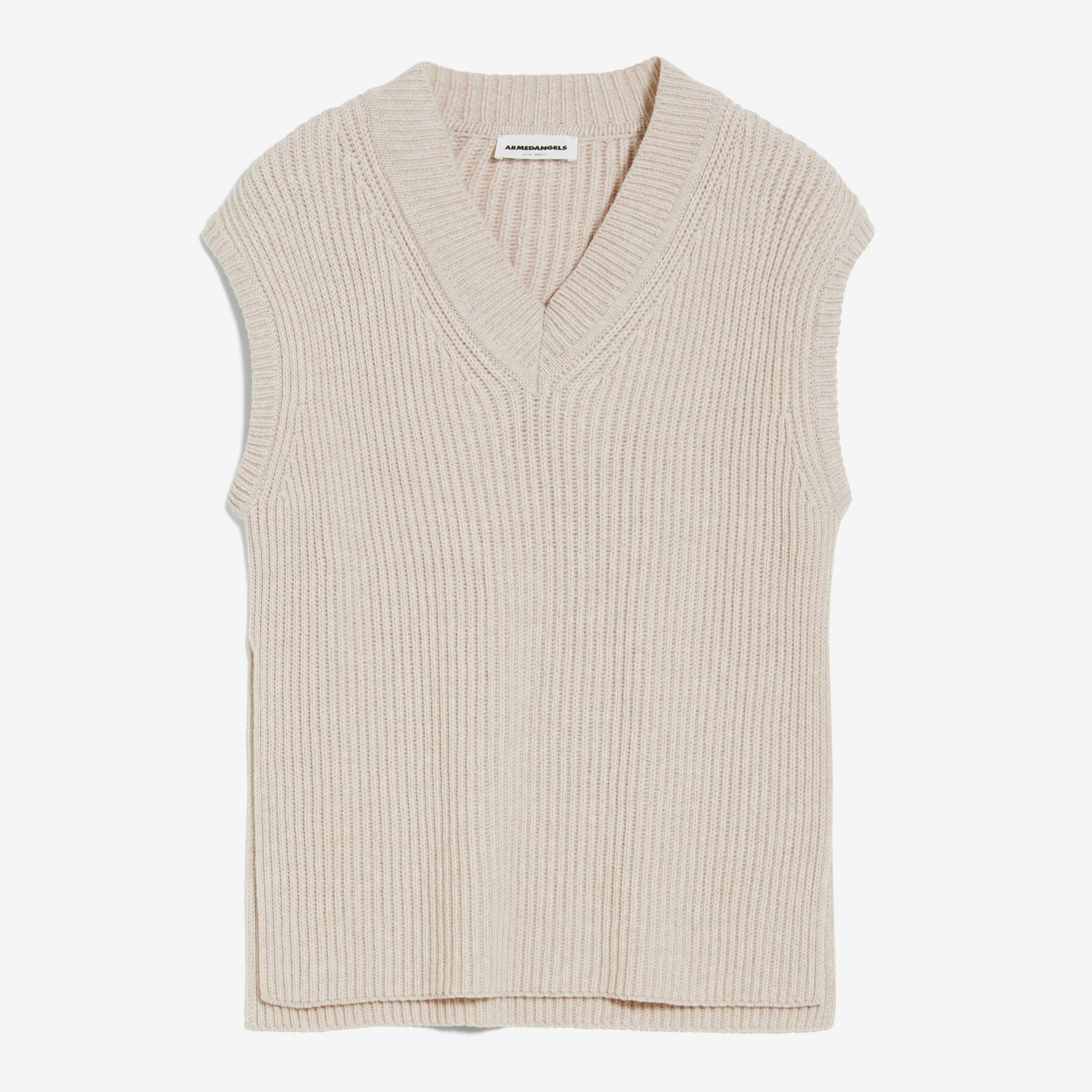 ARMEDANGELS Damen Oversize Pullunder "VIAA RECYCLED WOOL" Light Caramel Melange