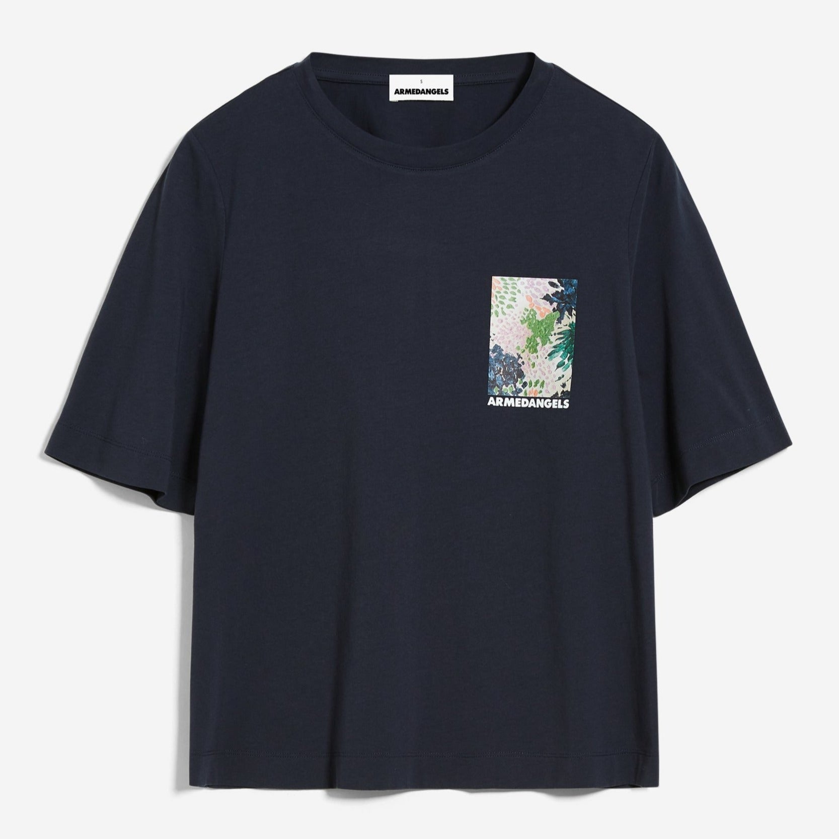 ARMEDANGELS T-Shirt "LAYAA FLORAA" Night Sky