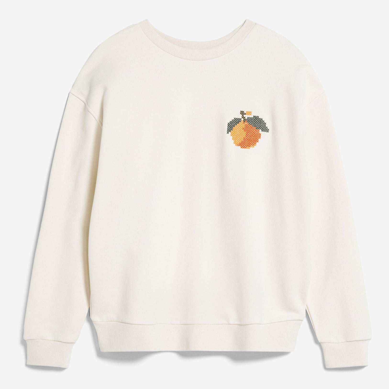 ARMEDANGELS Sweatshirt "AARIN FRUIT EMBRO" Undyed