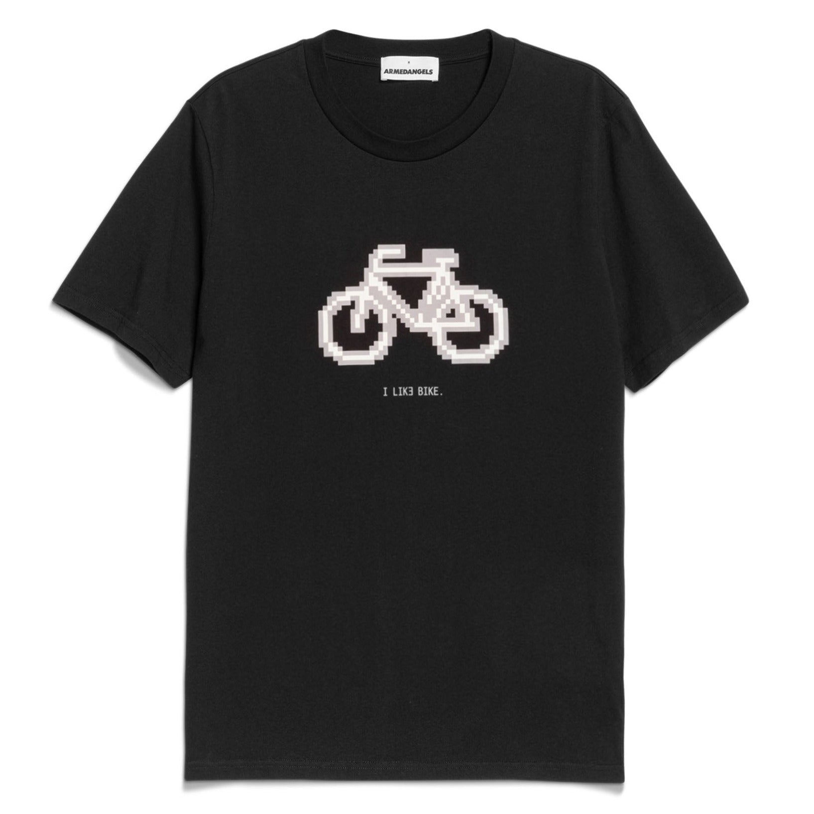 ARMEDANGELS T-Shirt "JAAMES PIXXEL BIKE" Black