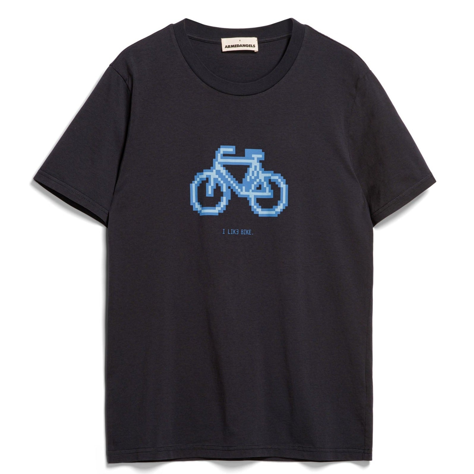 ARMEDANGELS T-Shirt "JAAMES PIXXEL BIKE" Night Sky