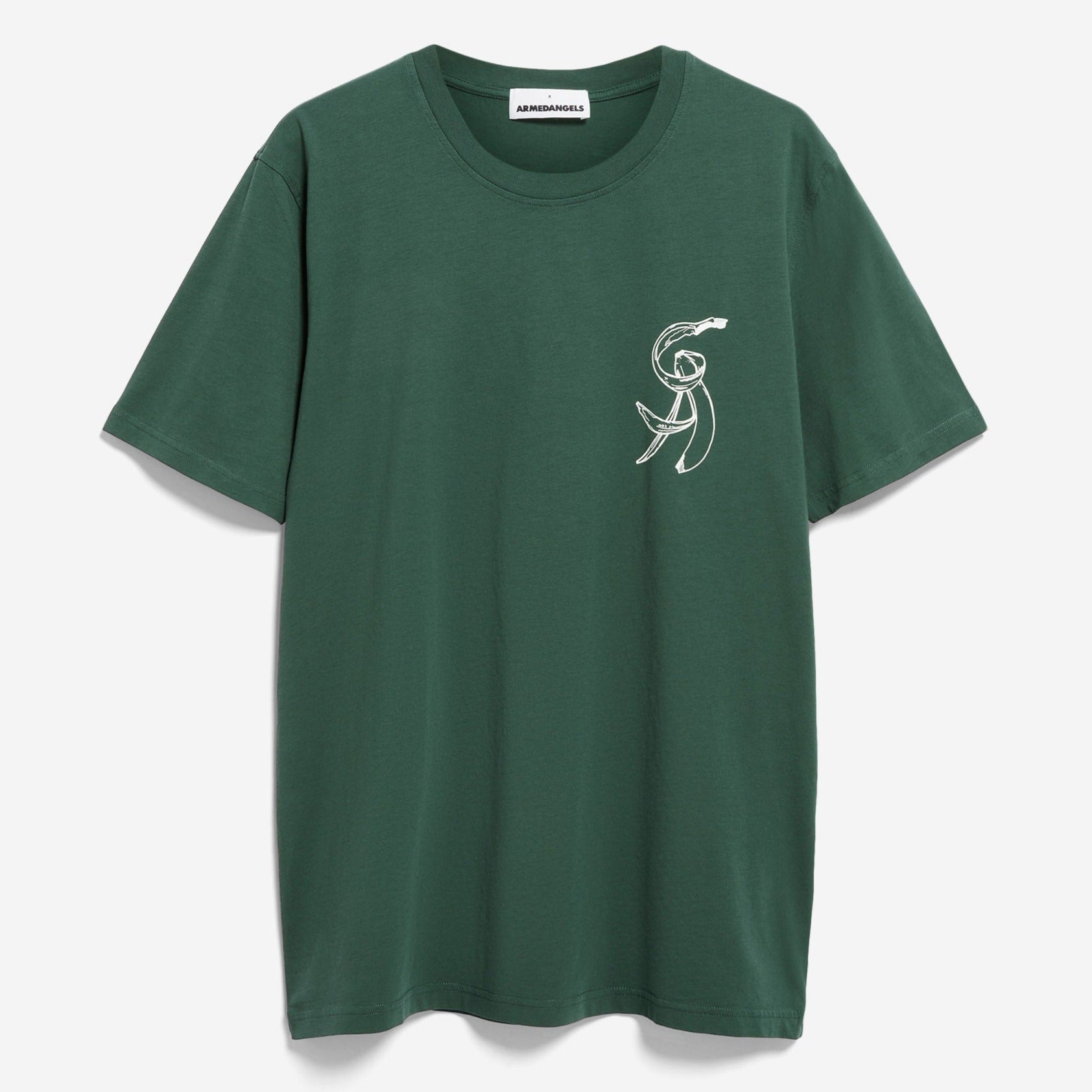 ARMEDANGELS T-Shirt "AADONI CHEST BANANAA" Boreal Green