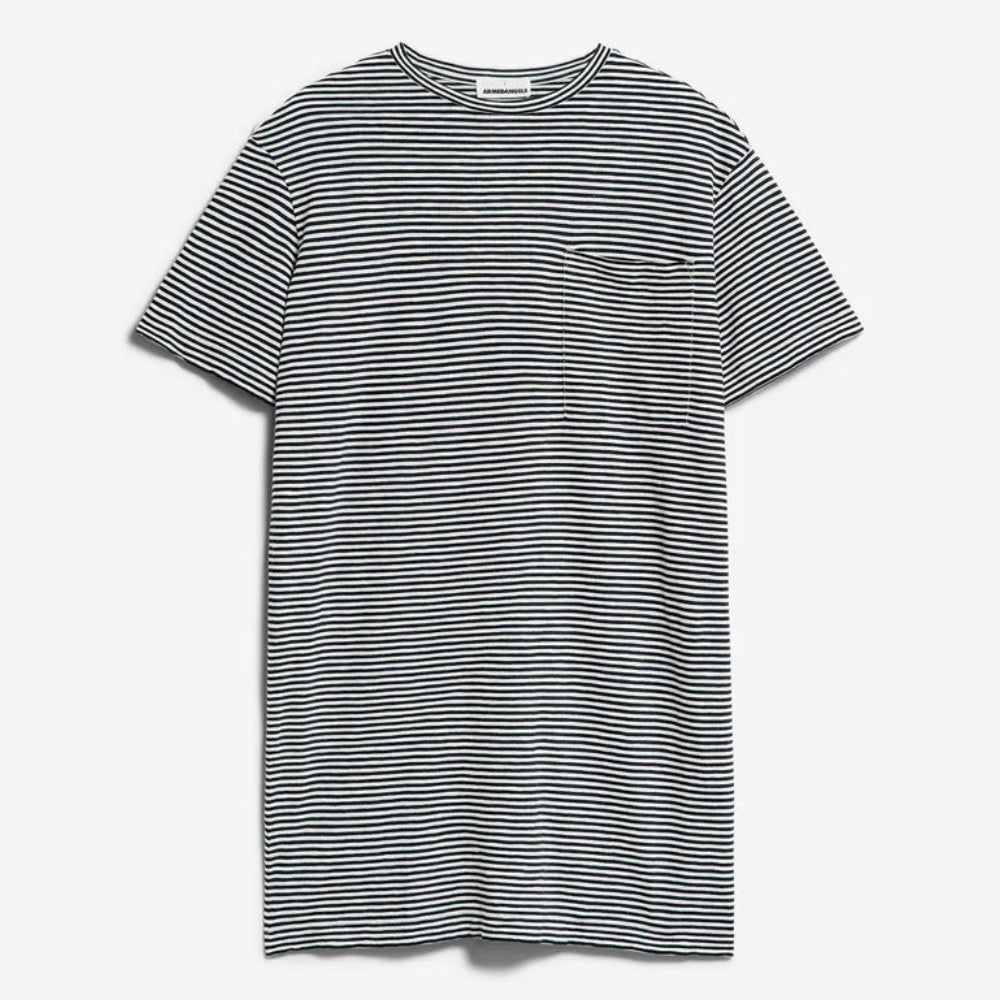 ARMEDANGELS Women Casual Kleid Jersey "CHAARA LOVELY STRIPES" Black-Oatmilk
