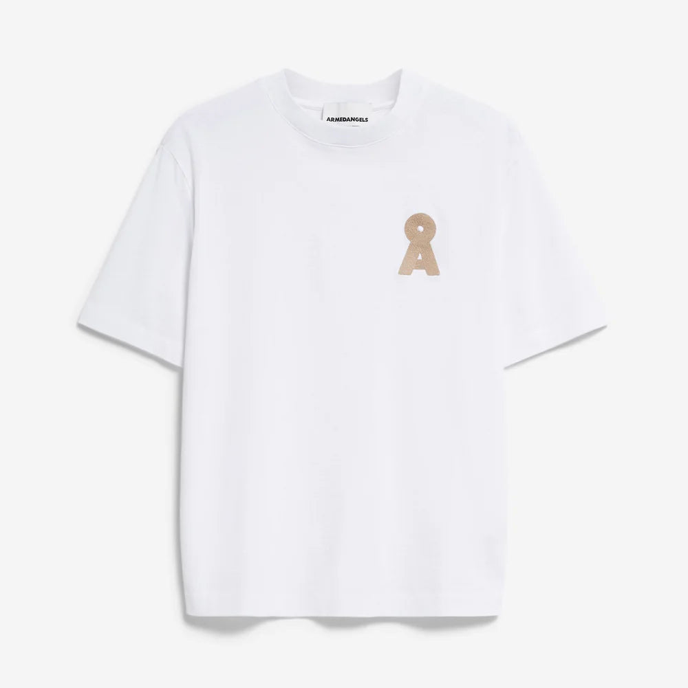 ARMEDANGELS Women Casual Jersey T-Shirt "TARJAA Å EMBRO" XS White
