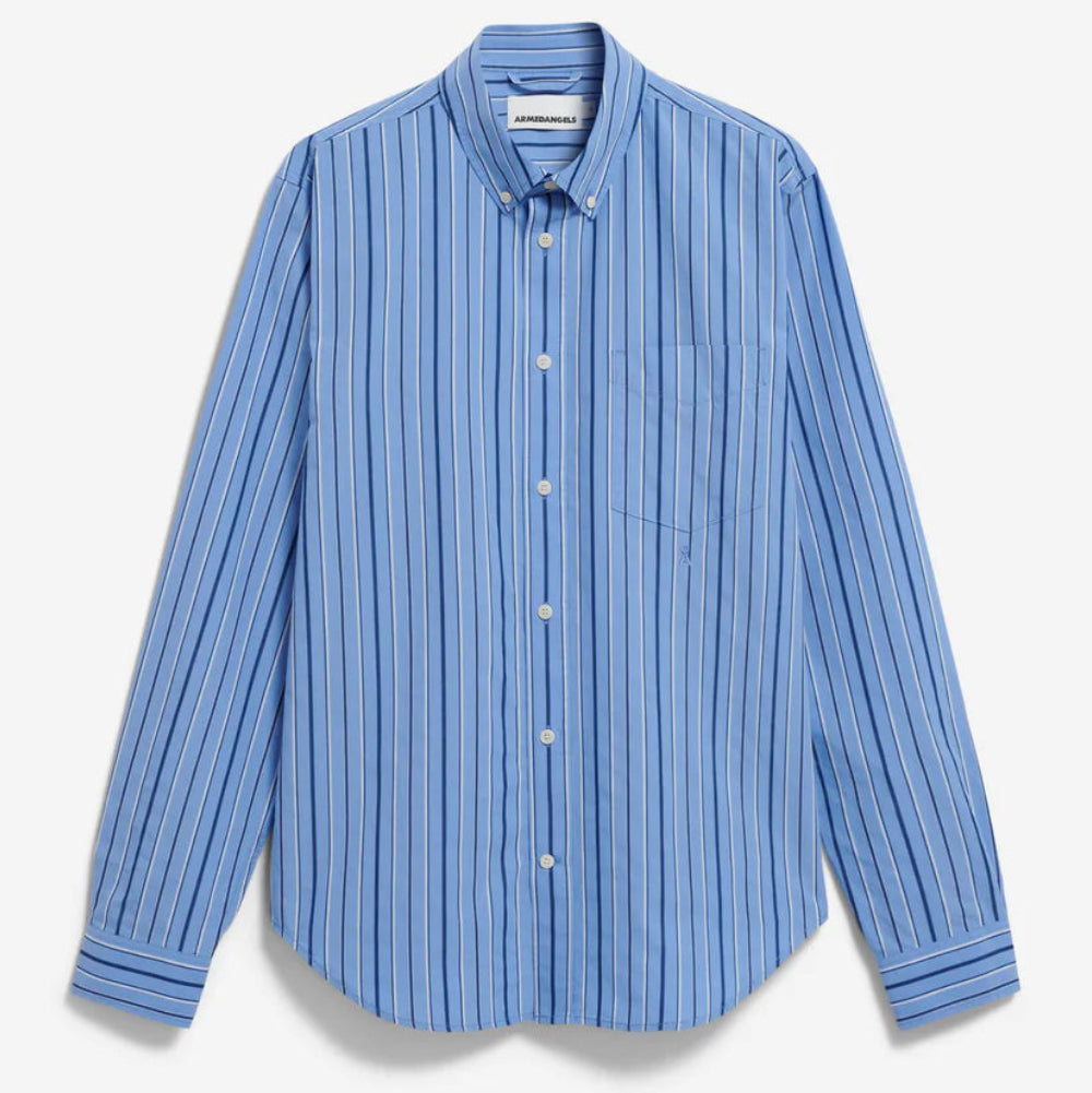 ARMEDANGELS Men Casual Hemd langarm "GAVRAA STRIPES" Dark Morning