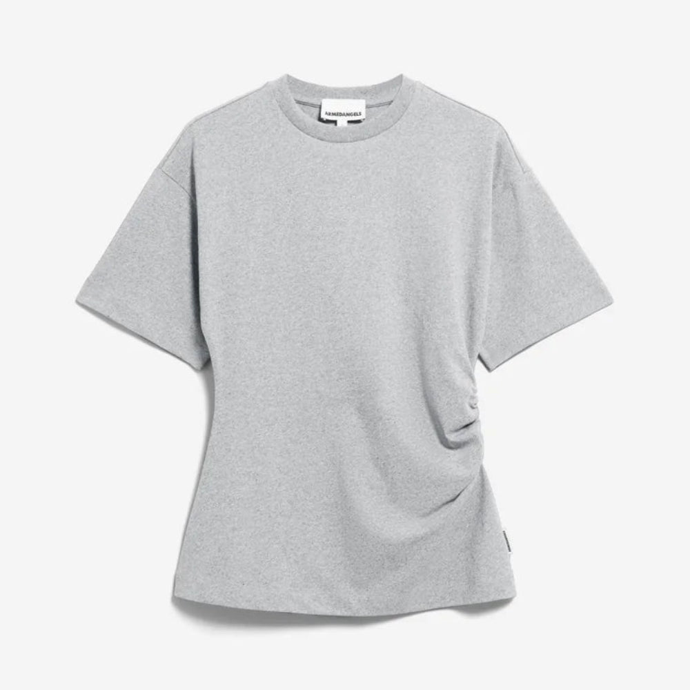 ARMEDANGELS Women Casual Jersey Shirt T-Shirt "JAREKAA" Silver Melange