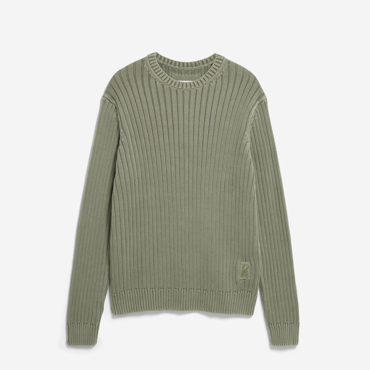 ARMEDANGELS Herren Strick Pullover "PIGMENT DYE RIB KNIT" Fatigue Green
