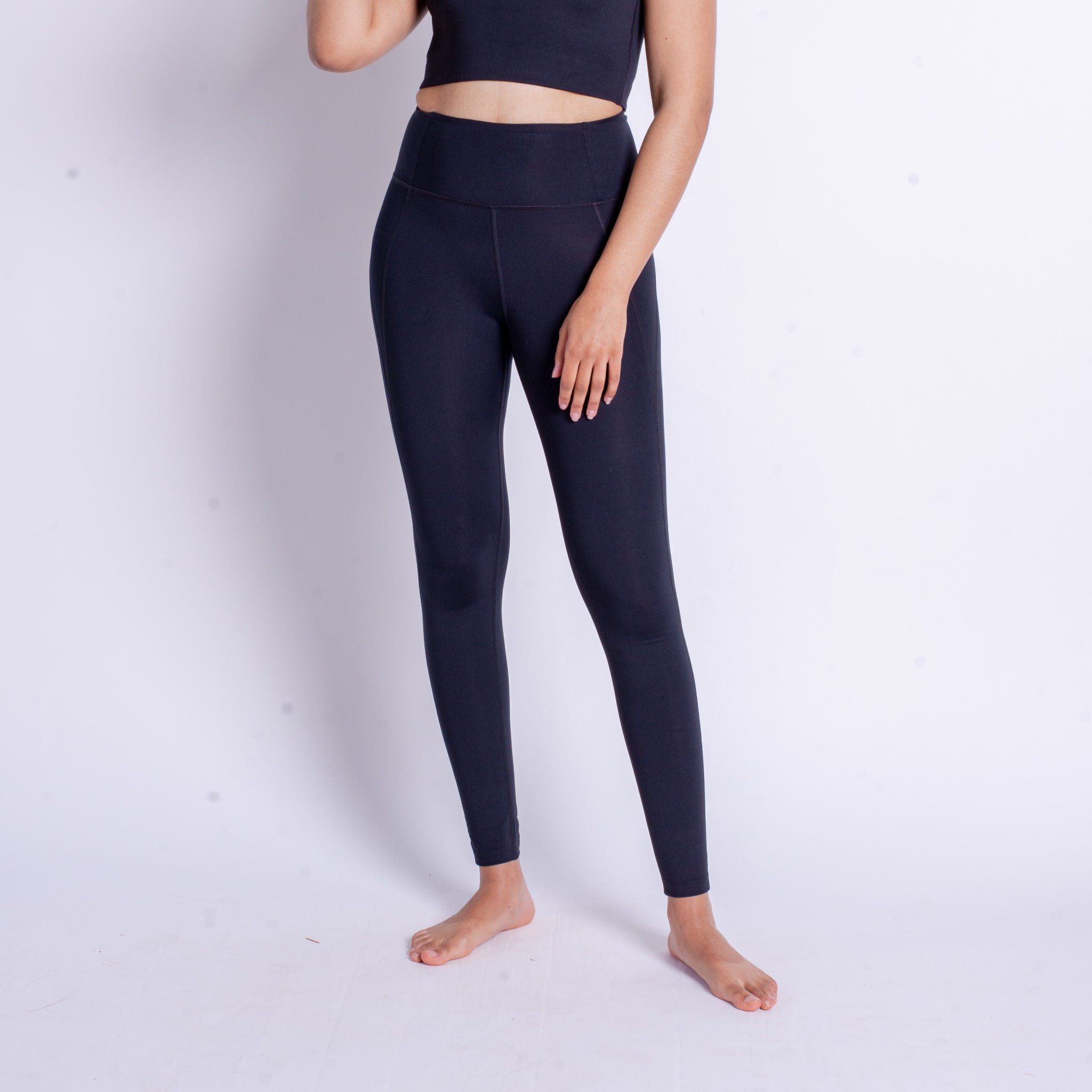 Girlfriend Collective FLOAT HIGH RISE LONG - Leggings - midnight/dark blue  