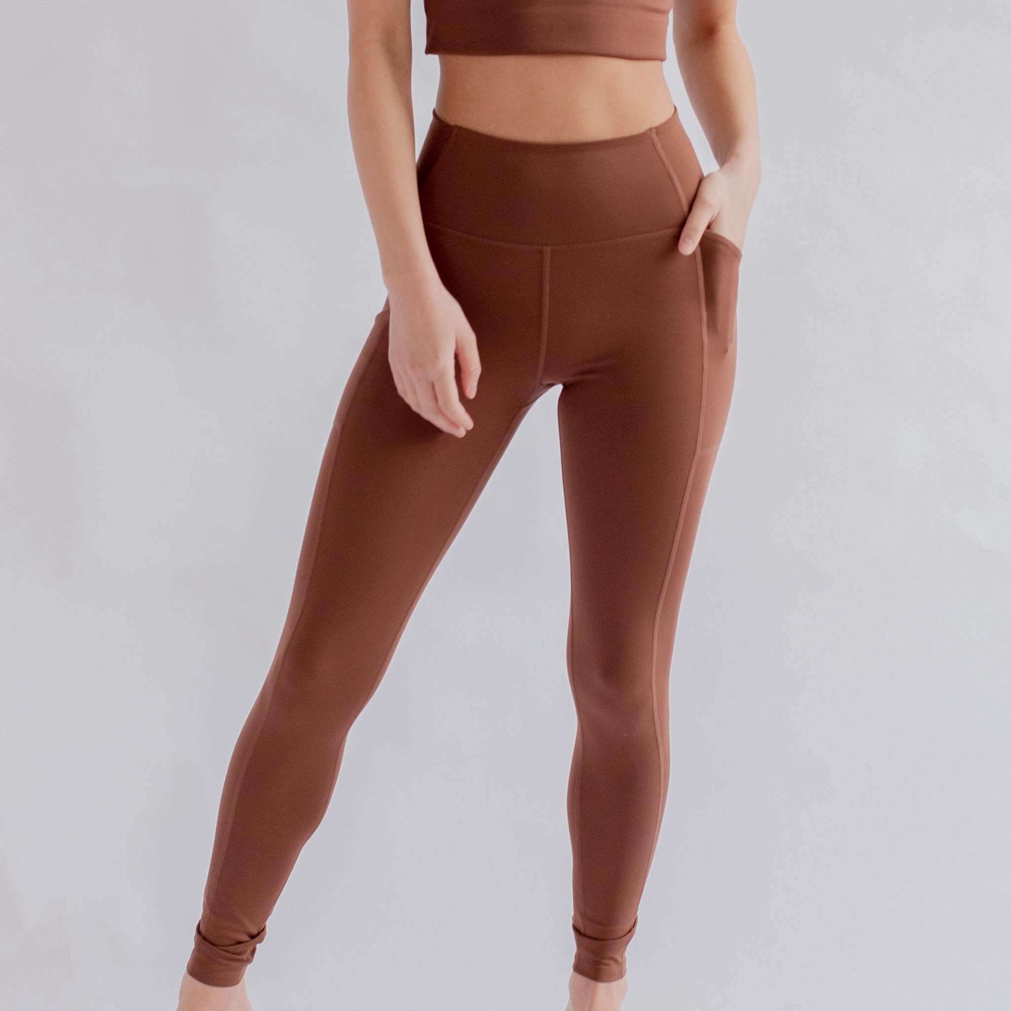 Girlfriend Collective Leggings "Pocket High-Rise" long