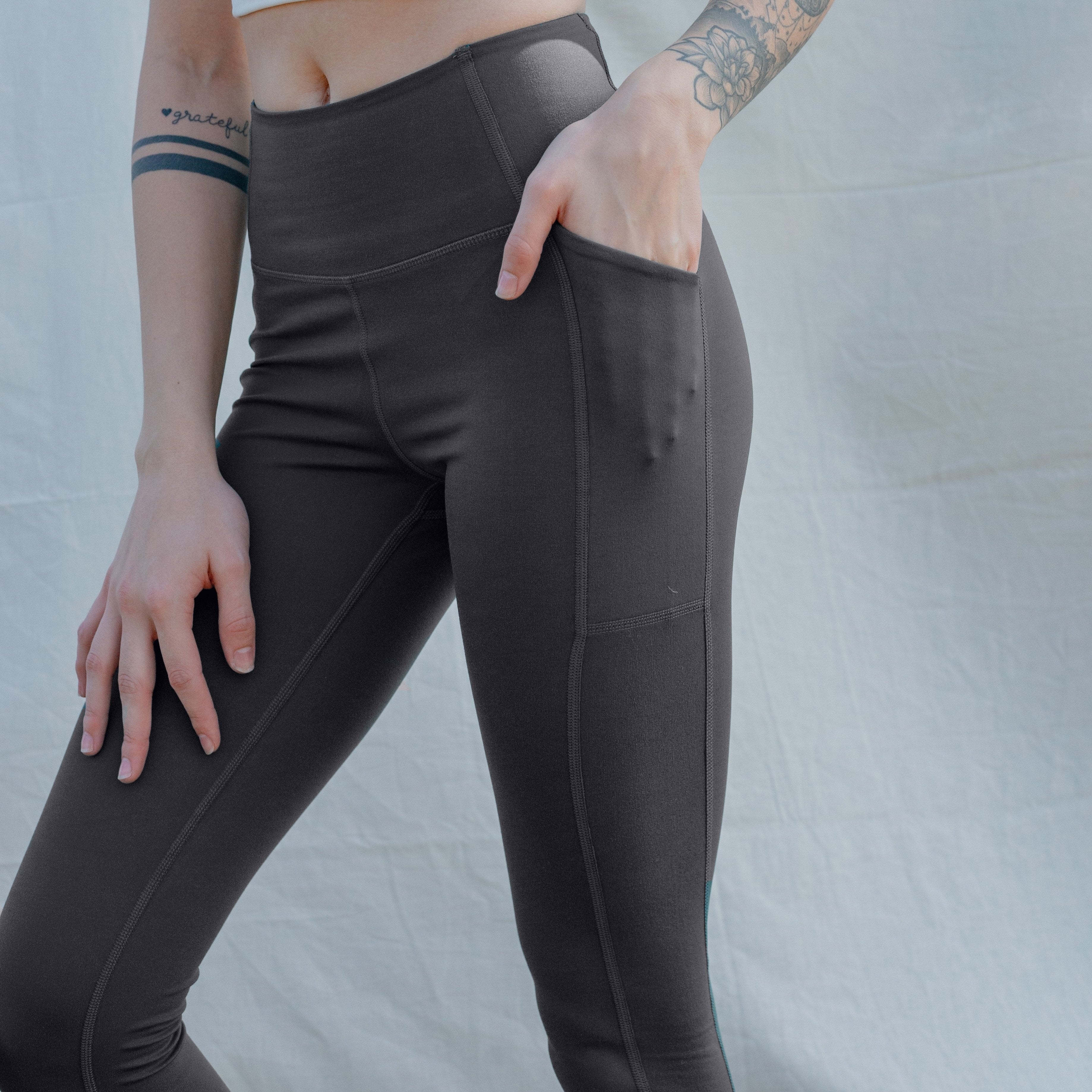Girlfriend Collective Leggings "Pocket High-Rise" long