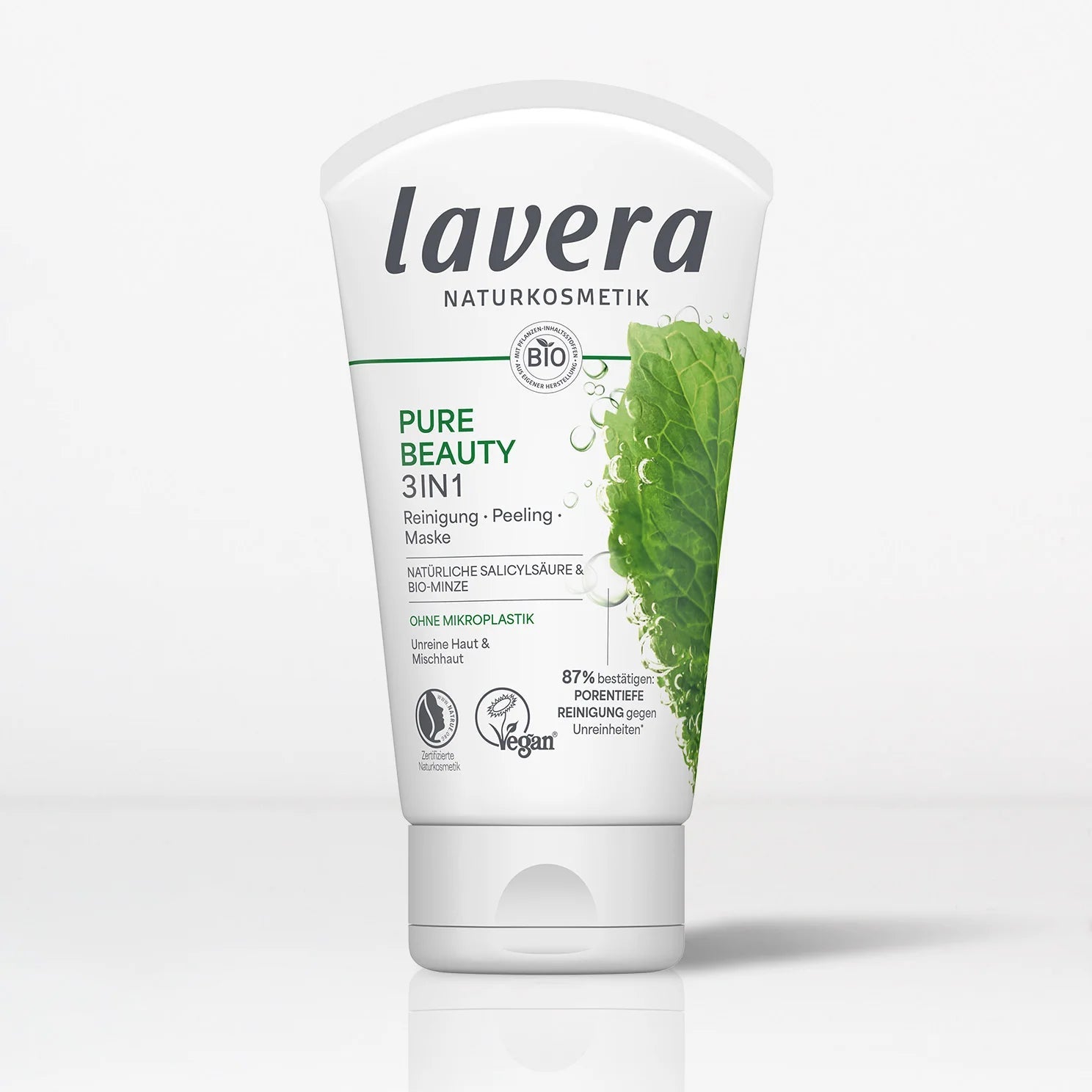 lavera Pure Beauty 3in1 Reinigung Peeling Maske