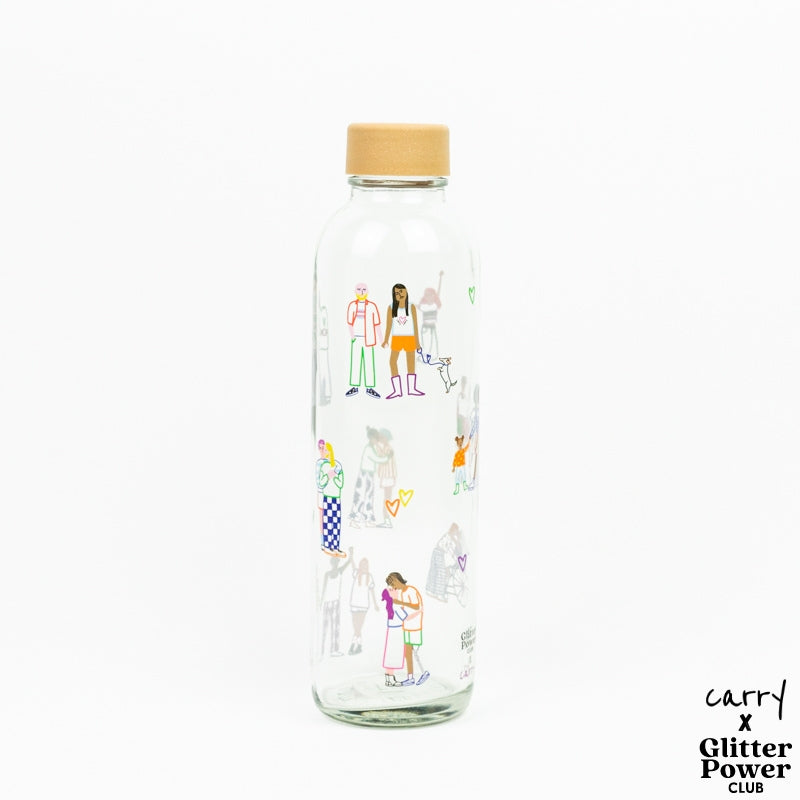 CARRY Trinkflasche aus Glas 0,7 l