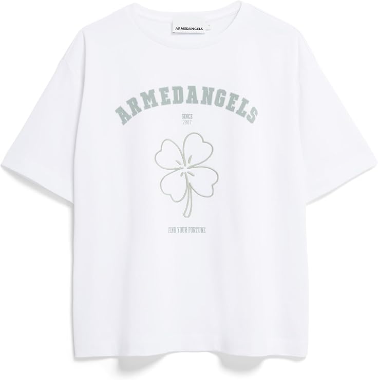 ARMEDANGELS Damen Casual Jersey T-Shirt "GIANNAA FORTUNE" White