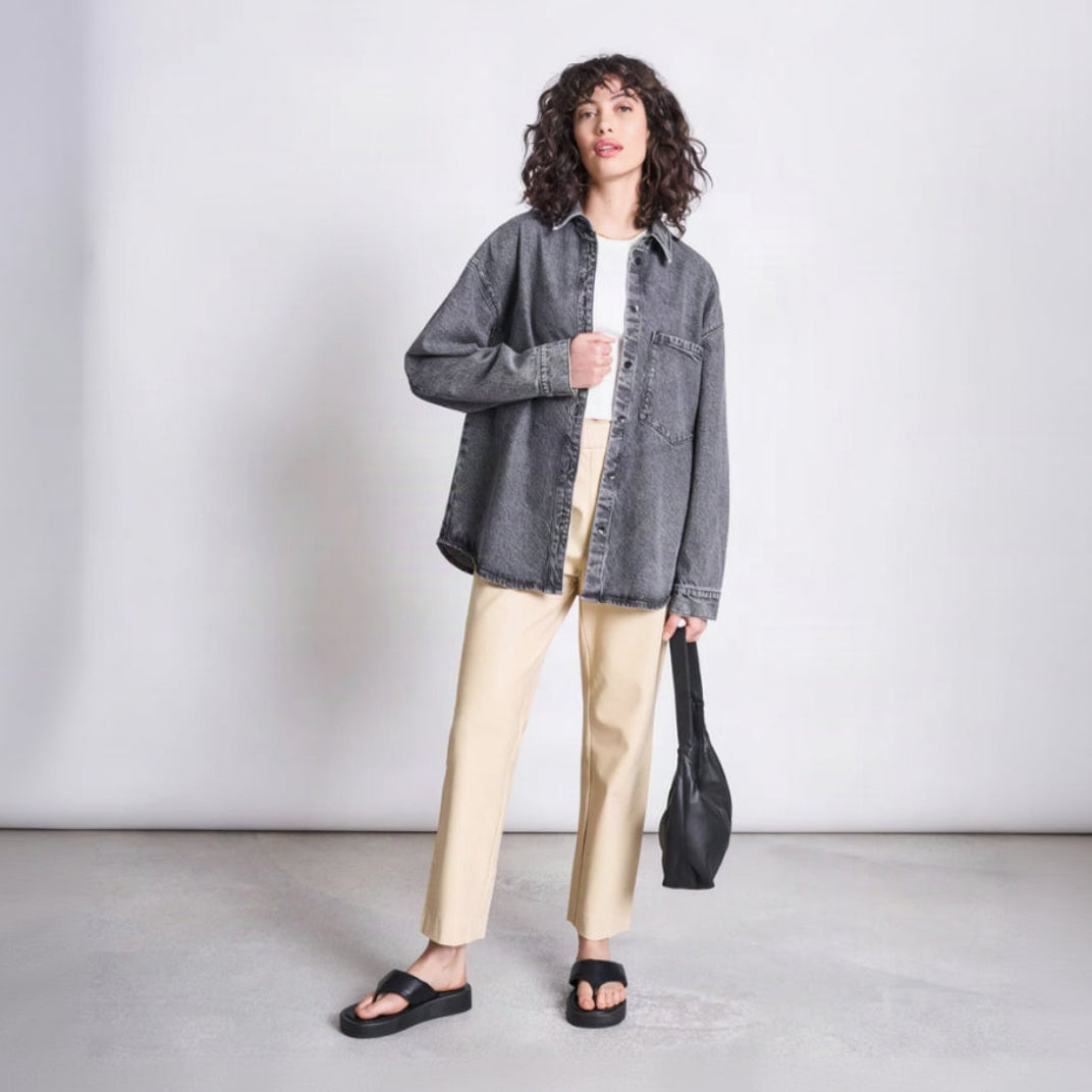 JAN N JUNE Damen "Vegan Coated Pants"