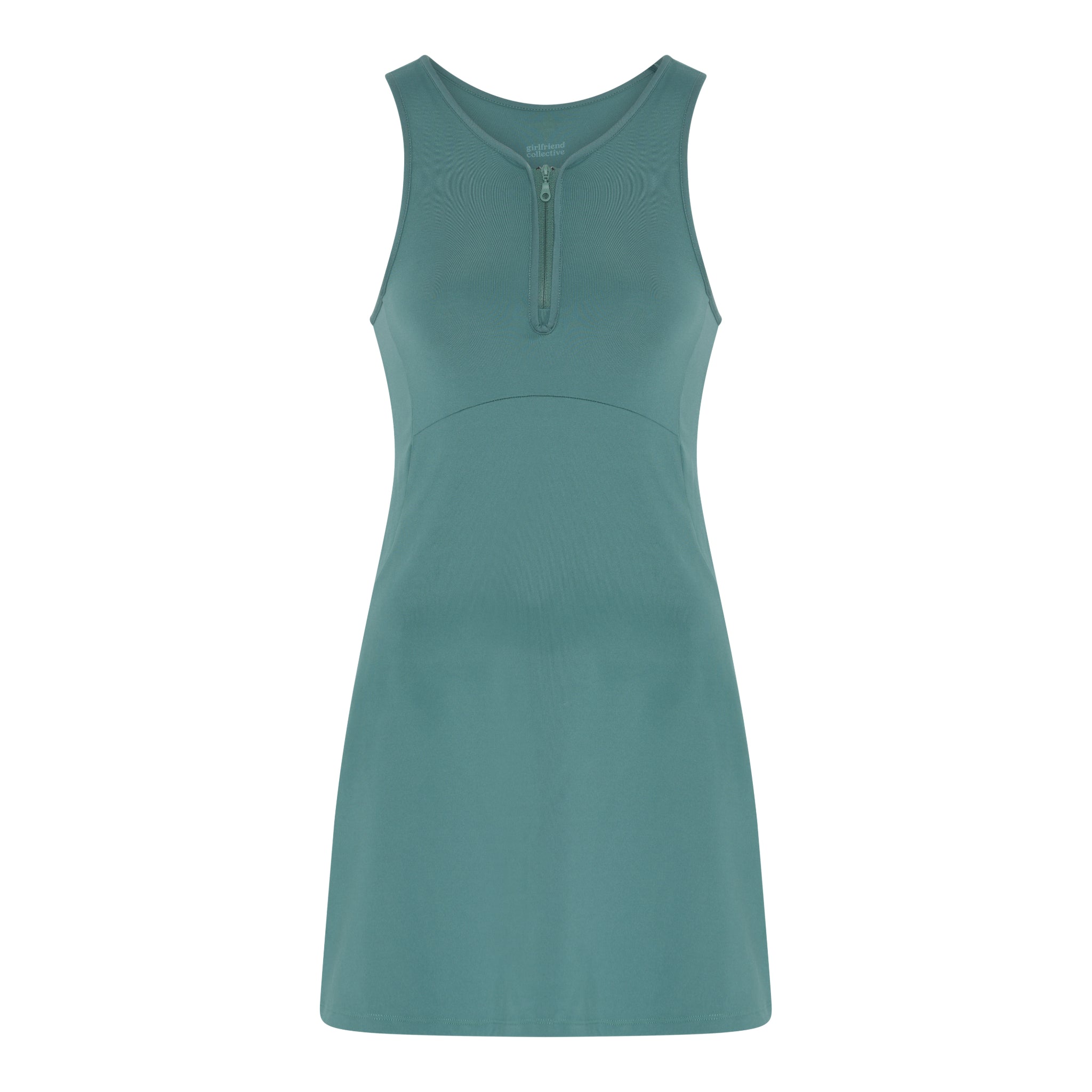 Girlfriend Collective Dress "Dylan Tank Zip Front"