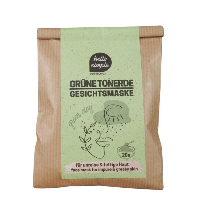 hello simple DIY Gesichtsmaske "Green Clay" 120 g