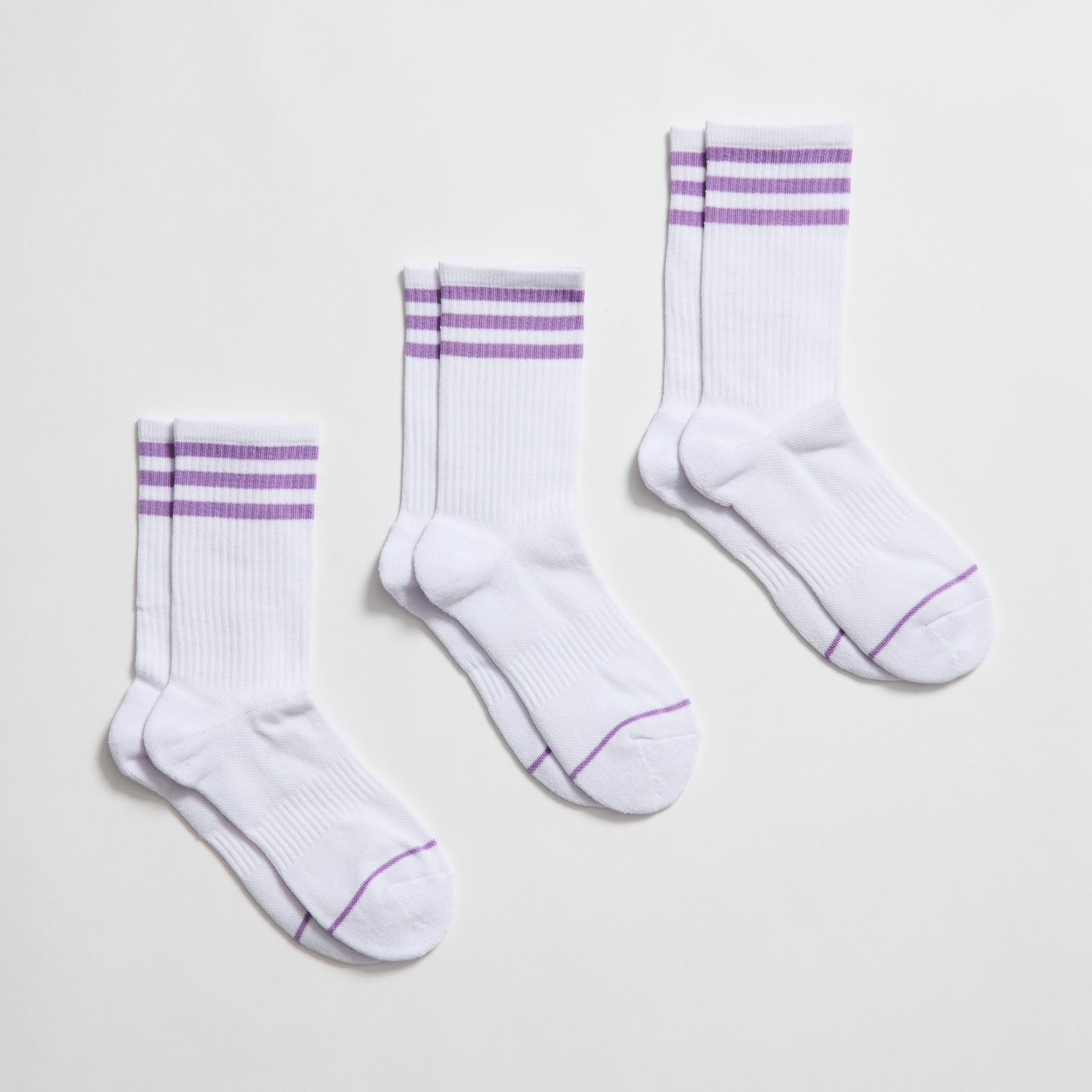 Girlfriend Collective Socks Crew "Striped" 3er Pack