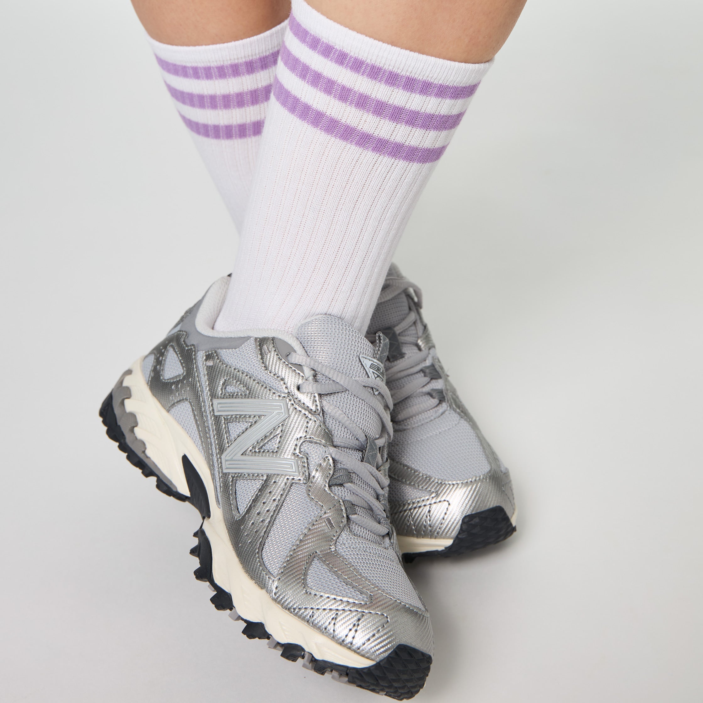 Girlfriend Collective Socks Crew "Striped" 3er Pack